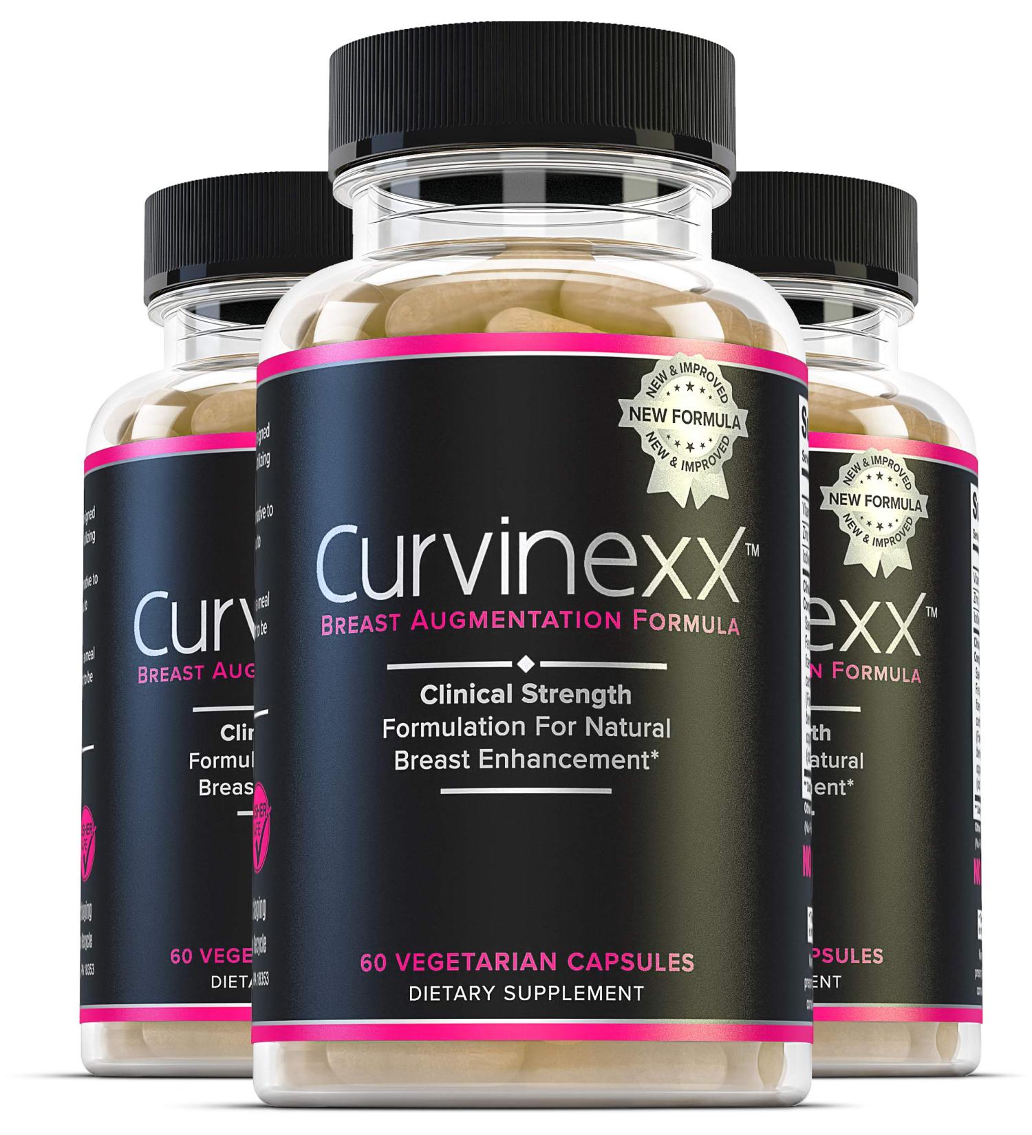 CURVINEXX (3 Bottles) - Natural Breast Toning and Firming Supplement. Lift Firm and Enhance your Bust Naturally... - Buy Online on GoSupps.com