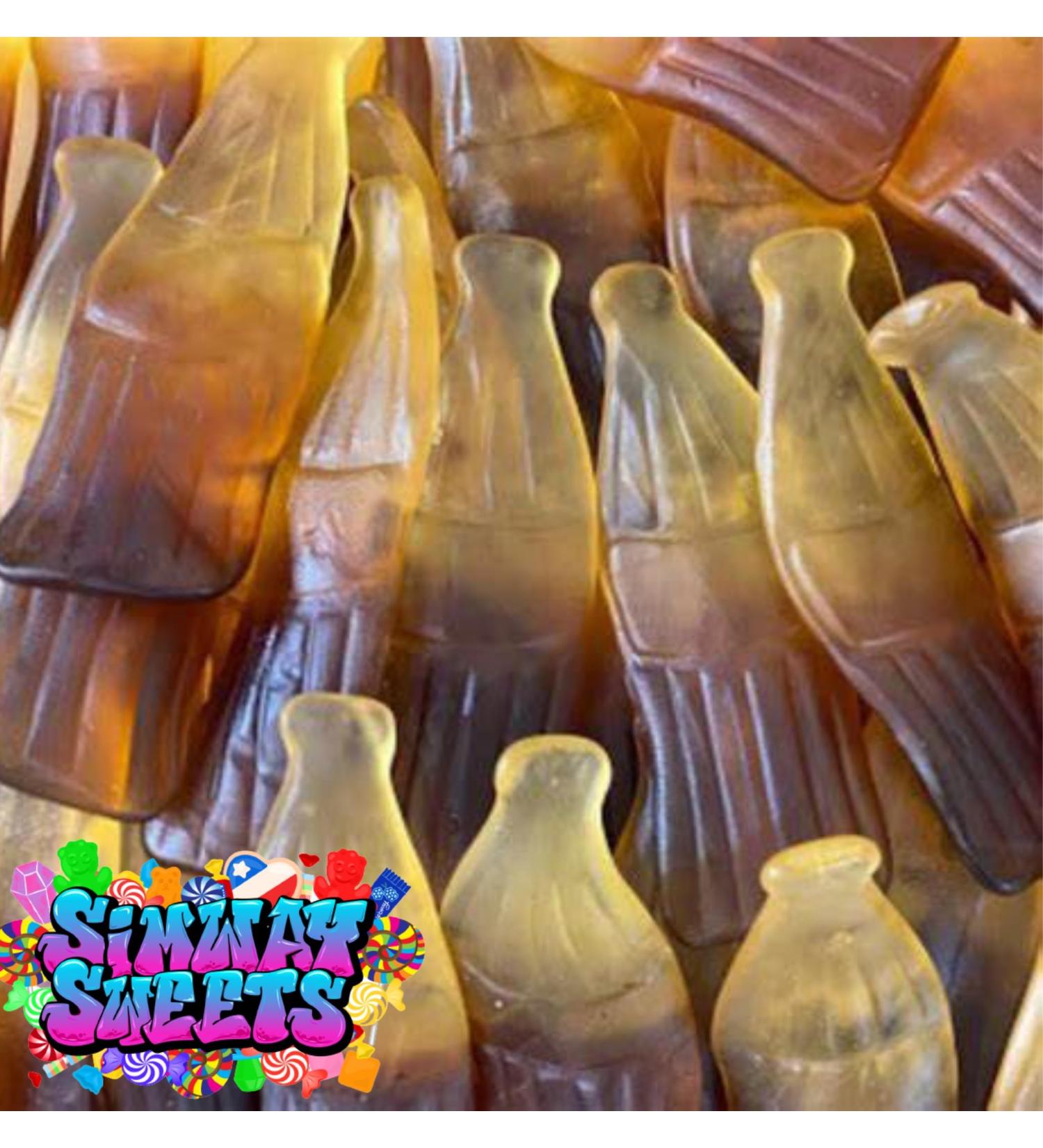 1kg Giant Cola Bottle Candy Pick & Mix Sweets Mixed Assortment Gummy Selection Resealable Pouch Share Bag