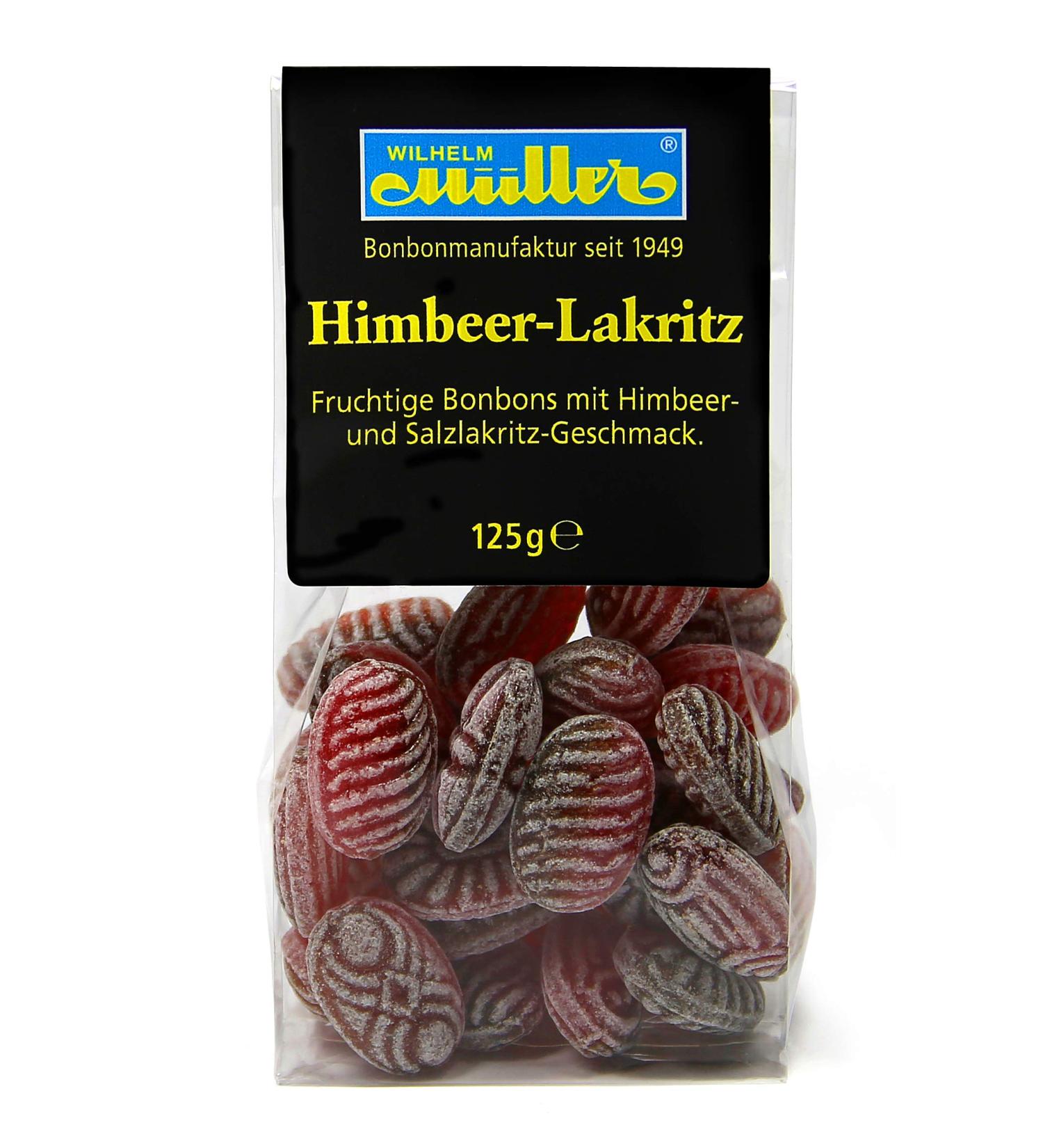 Raspberry Liquorice fruity candies with raspberry and salty liquorice flavour (10 bags - 10% discount) Raspberry Liquorice 125 g (pack of 10)