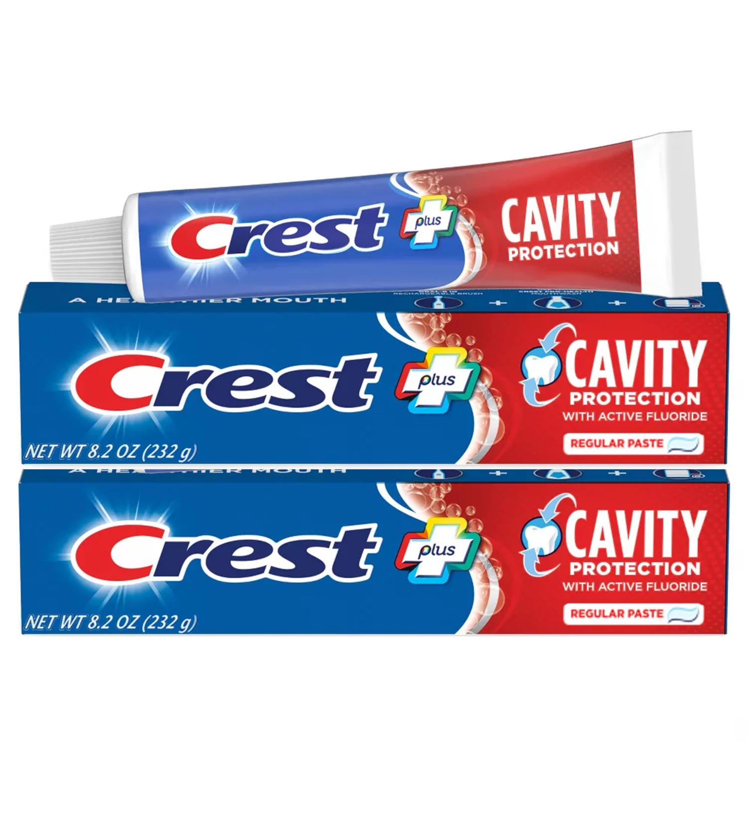 Crest Cavity Protection Regular Toothpaste 8.2 oz (232g) - Pack of 2 - Buy Online on GoSupps.com