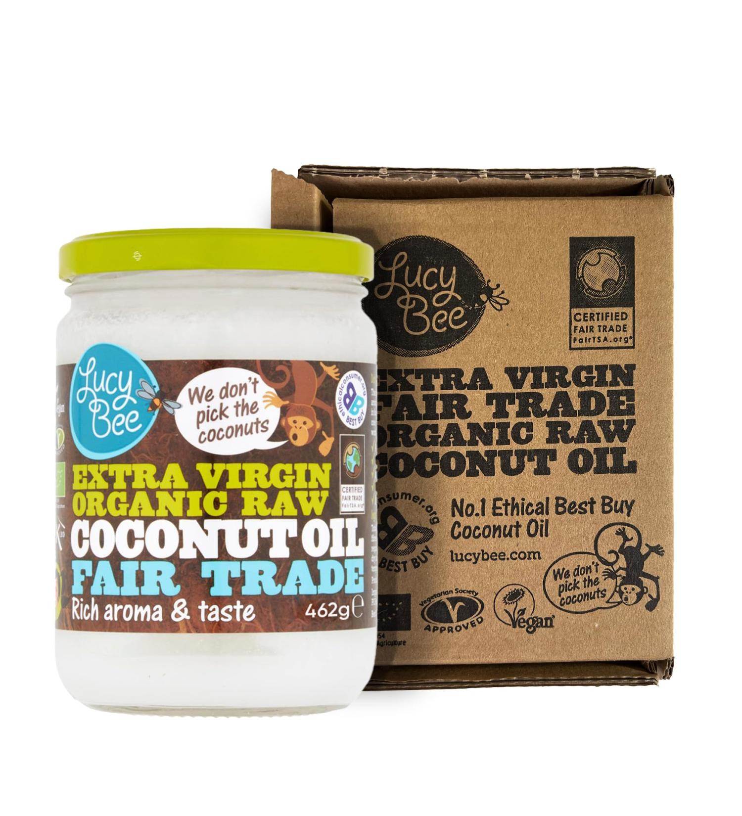 462g Extra Virgin Organic Coconut Oil Amazon Exclusive Lucy Bee Coconut Oil Fair Trade