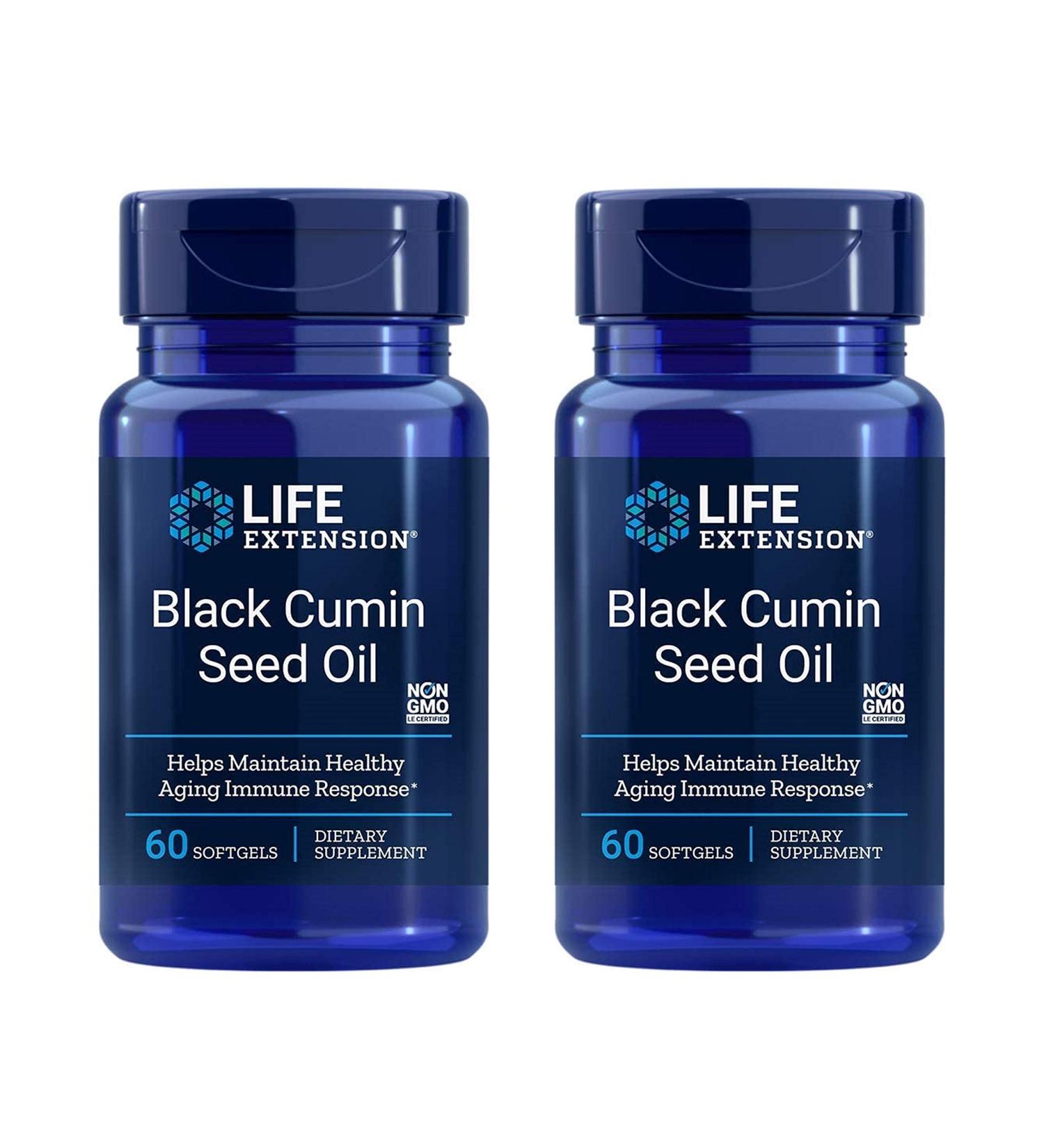 Life Extension Black Cumin Seed Oil 60 Softgels - 2 Pack - Buy Online on GoSupps.com