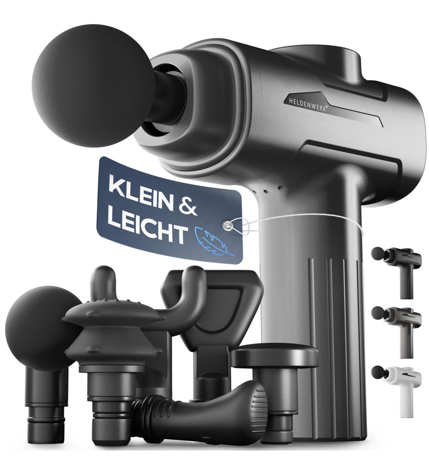 Heroic Massage Gun - 6 Massage Heads 3200 RPM USB-C - Ultimate Muscle Relief Device (Gray) - Buy Online on GoSupps.com