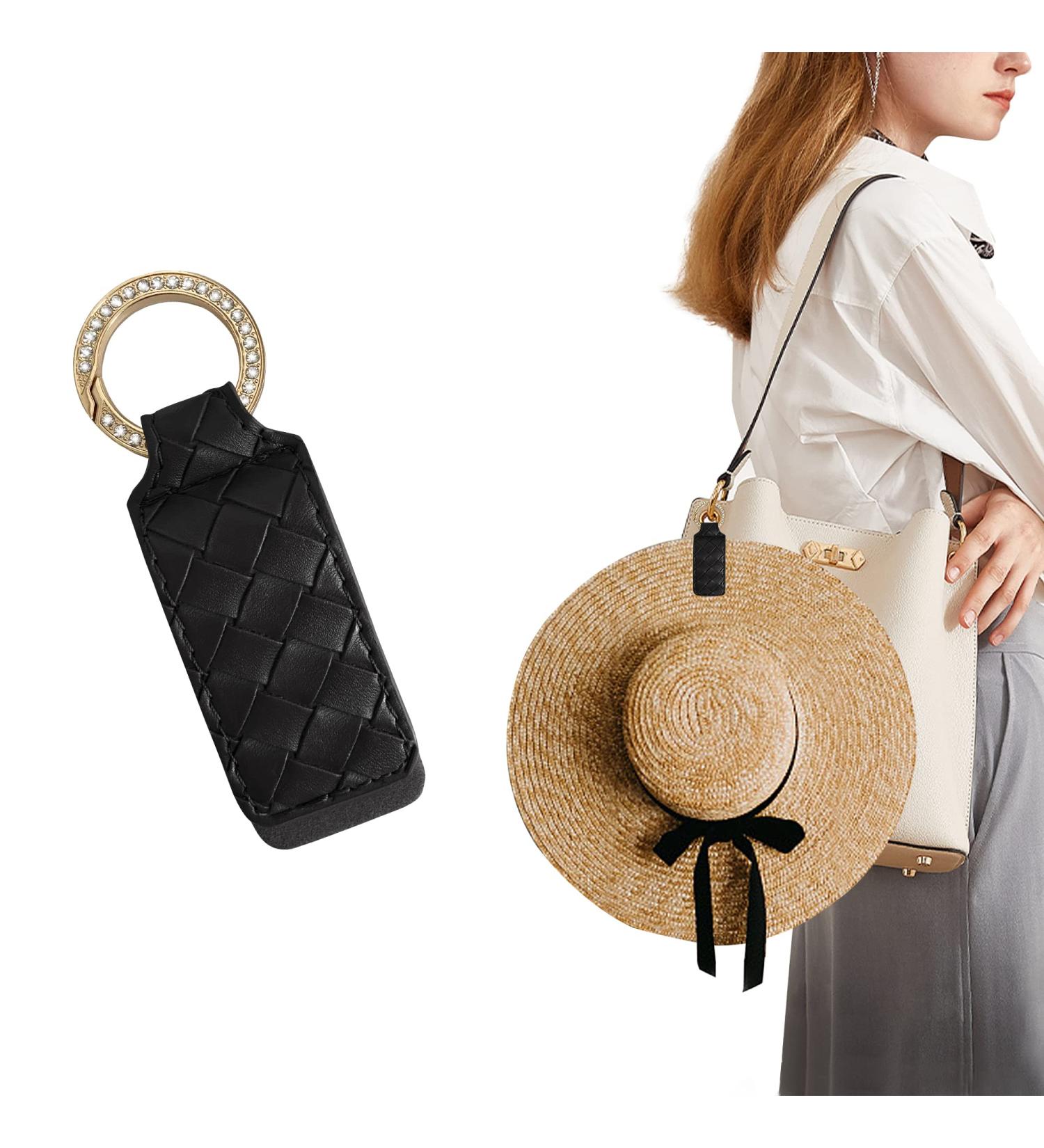 RongYue Hat Clip: Portable PU Leather Metal Shrapnel Cap Holder - Black - Buy Online on GoSupps.com