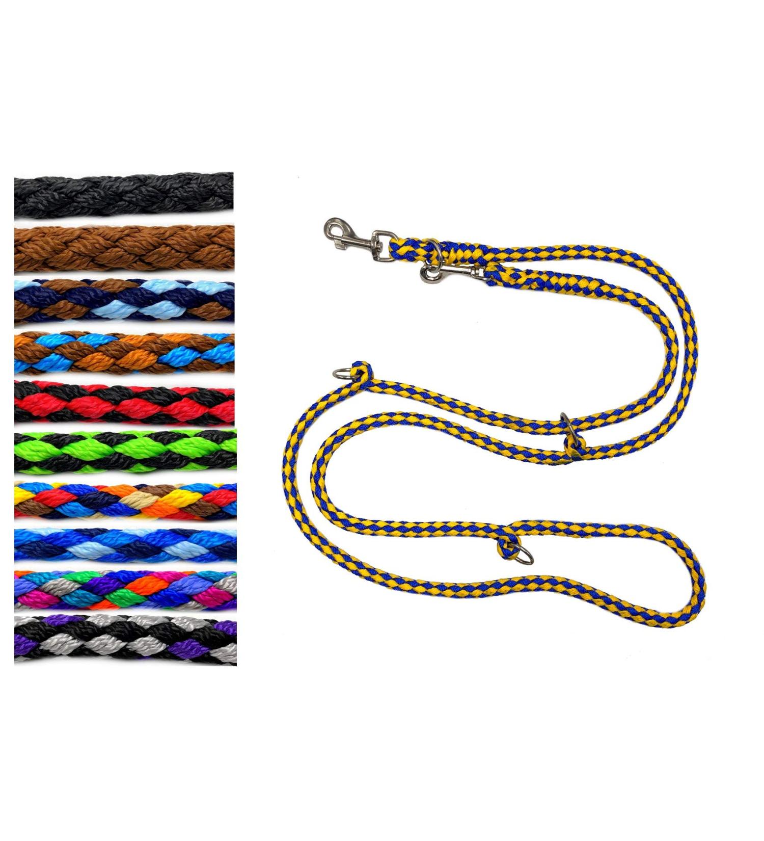 Adjustable Dog Linen for Large Dogs up to 80 kg 2.40m to 5m Exercise Line in 17 Fabrics Durable & Stable Blue-Yellow Design - Buy Online on GoSupps.com