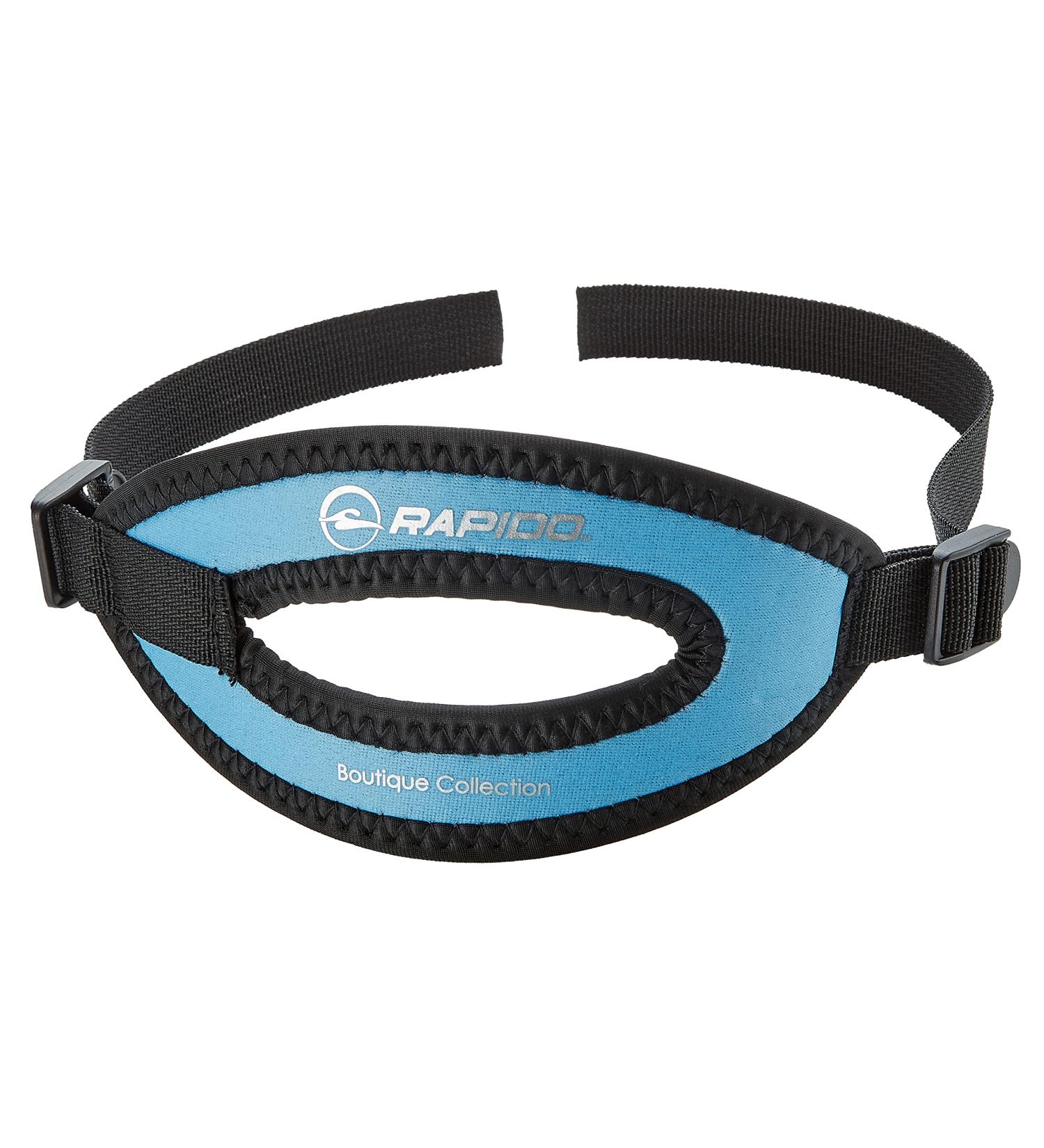 Phantom Aquatics Rapido Boutique Collection Scuba Snorkeling Mask with Adjustable Neoprene Strap - Deluxe Blue - Buy Online on GoSupps.com