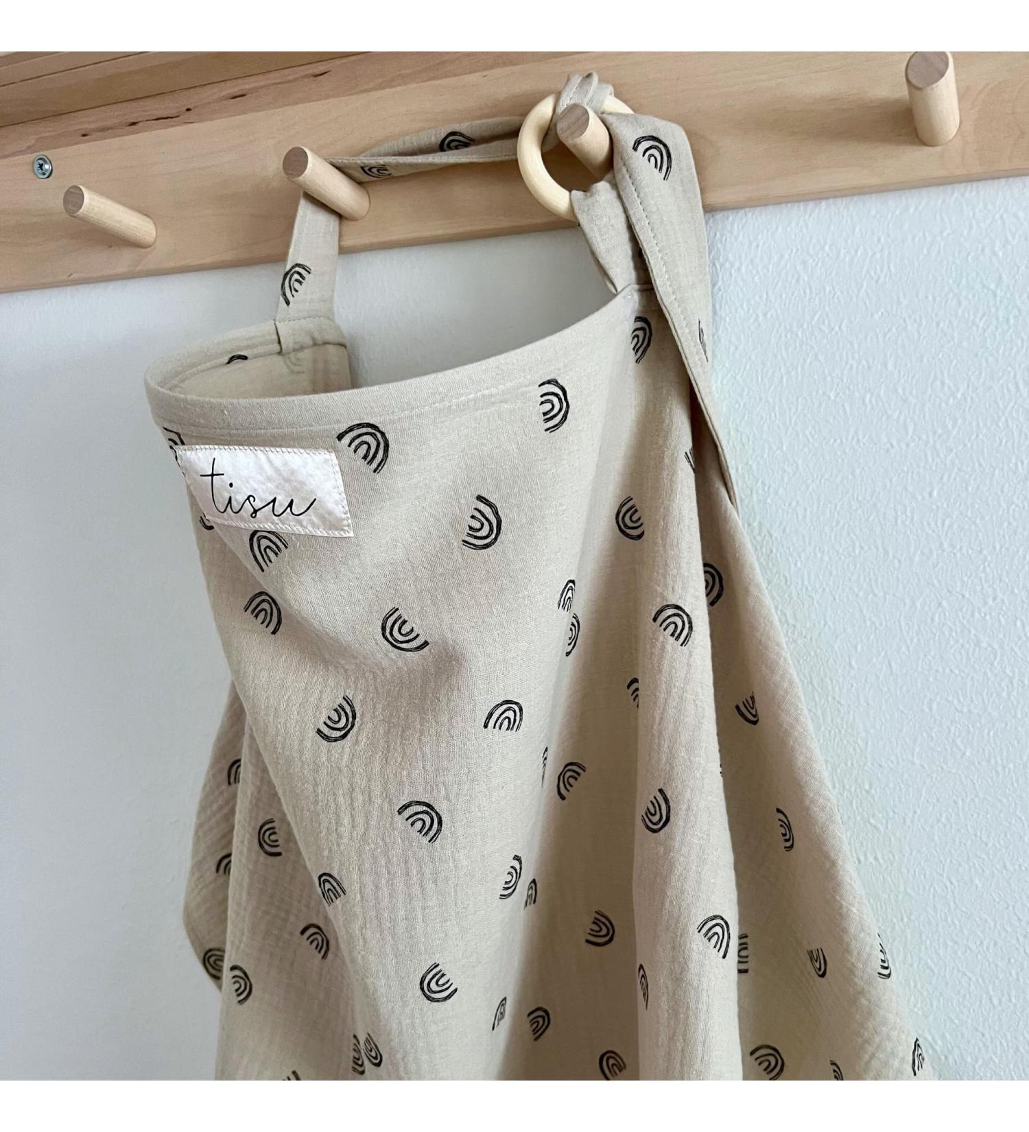 Organic Muslin Cotton Nursing Cover for Breastfeeding & Pumping | Multi-Use Car Seat Stroller Cover | Breathable & Soft | Pastel Colors by TISU - Buy Online on GoSupps.com