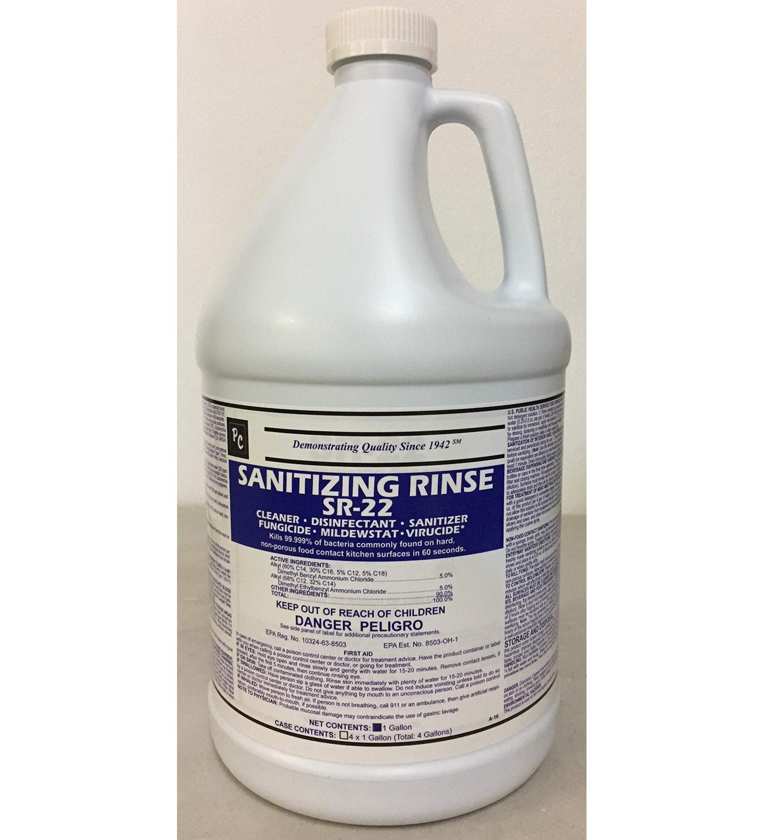 Hospital Grade Disinfecting and Sanitizing Rinse SR-22 Concentrate | Makes 516 Gallons of Sanitizer | International Shipping Available - Buy Online on GoSupps.com