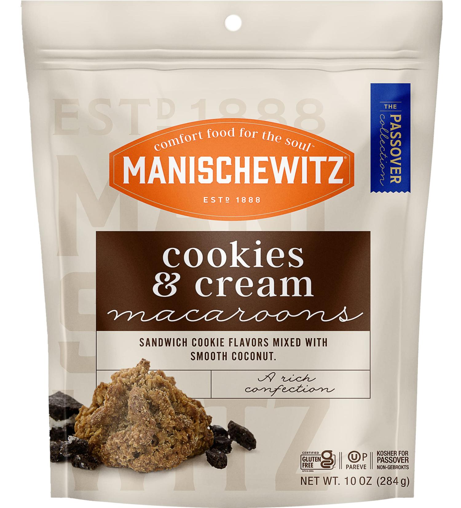 Manischewitz Cookies 'n Cream Macaroons 10oz Tin - Delicious Kosher Treat - Buy Online on GoSupps.com