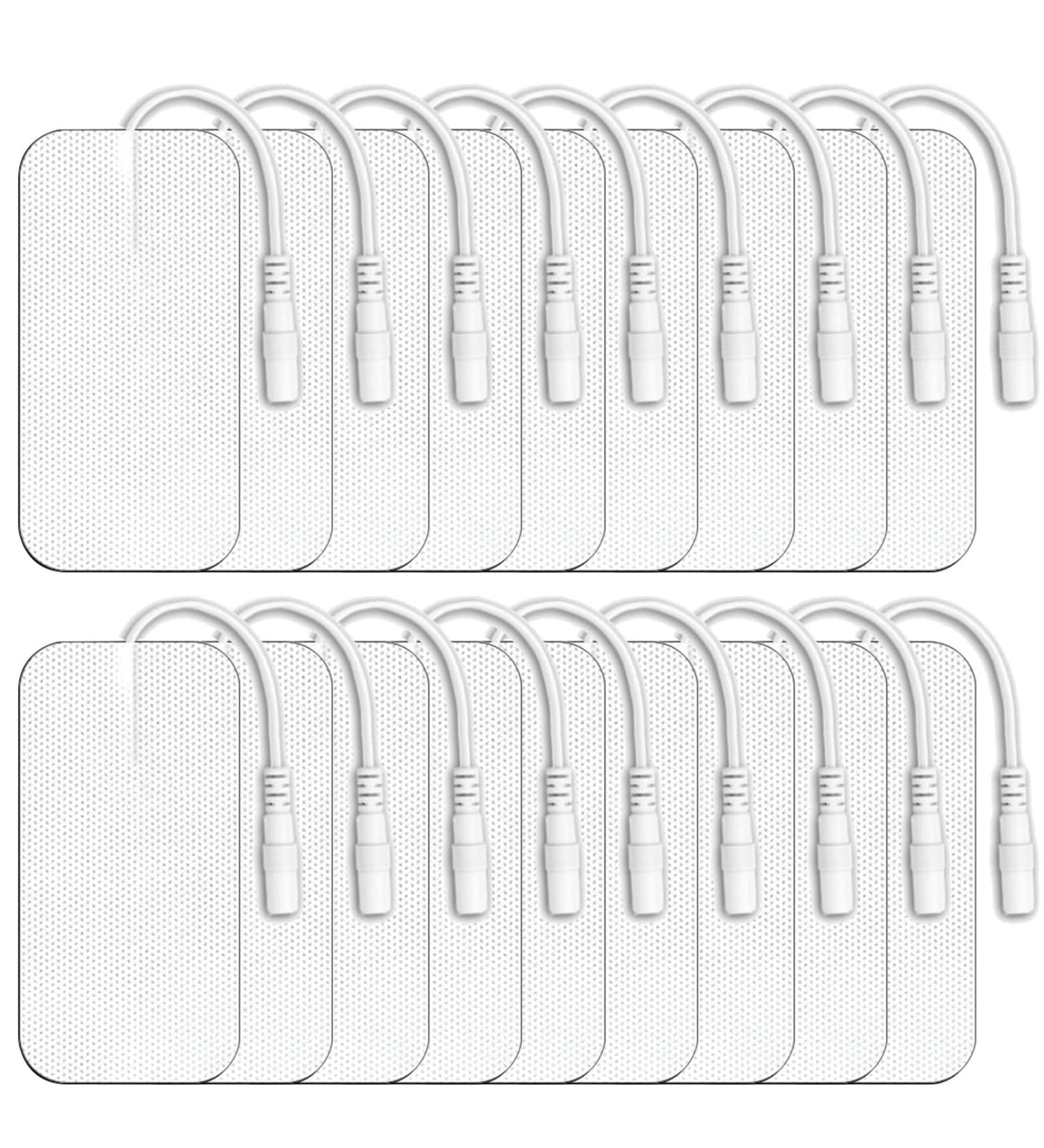 Buy Sunjuly TENS Electrodes Pads - 20 Reusable Self-Adhesive 5x10 cm for Pain Therapy - Compatible with Most TENS EMS Devices - Buy Online on GoSupps.com