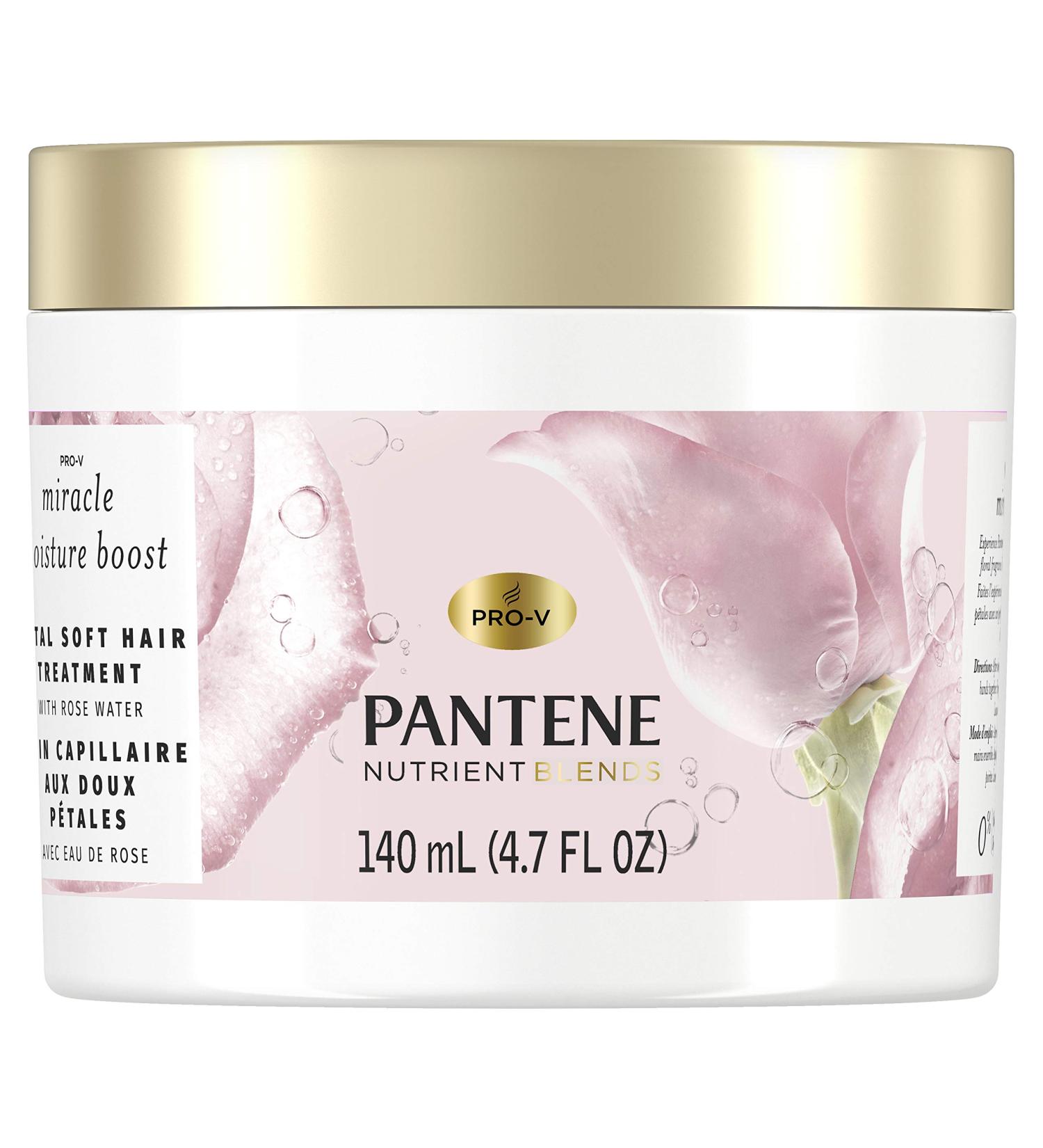Pantene Nutrient Blends Miracle Moisture Boost Rose Water Petal Soft Hair Treatment 140 Ml - Buy Online on GoSupps.com