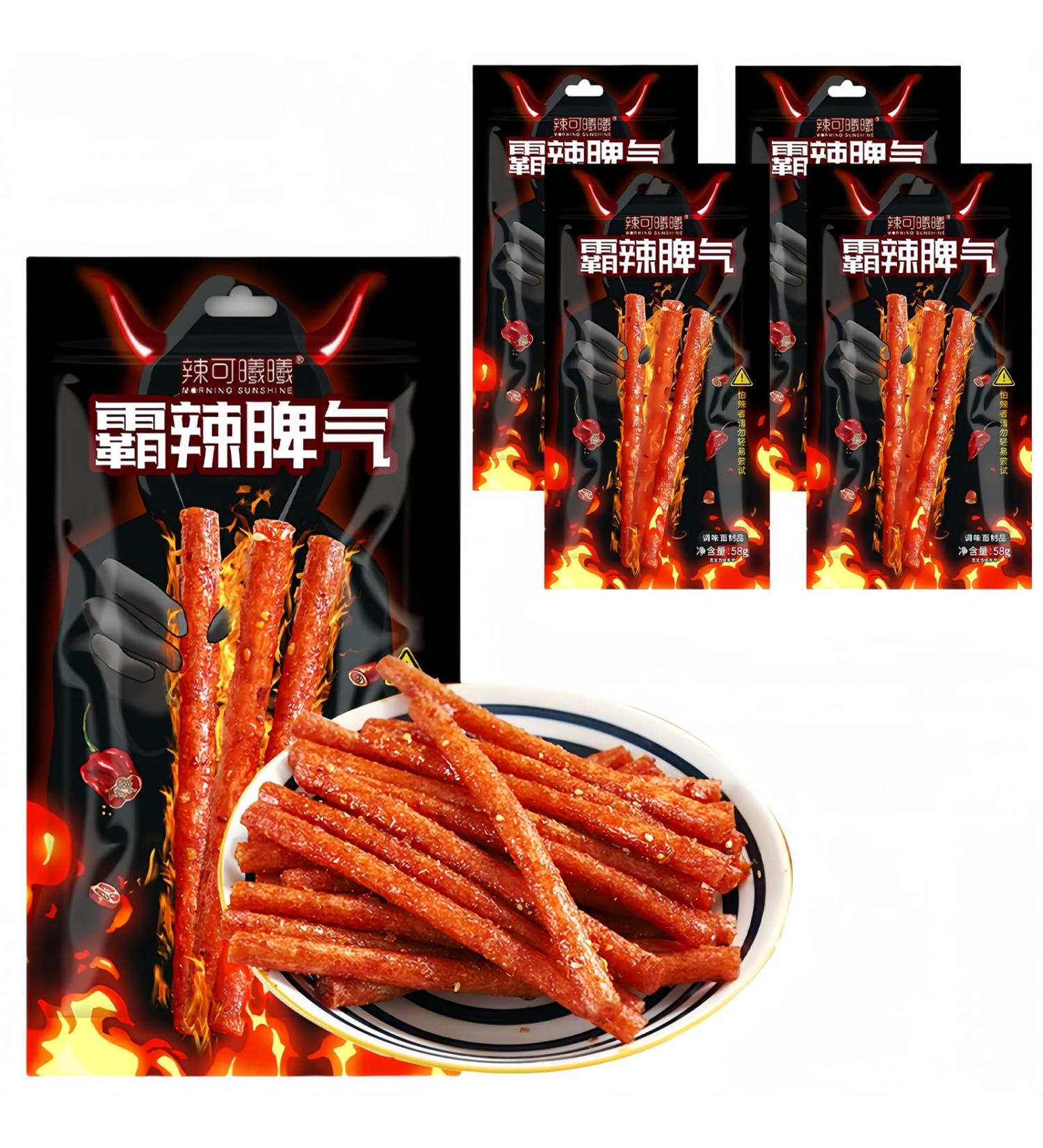 MKSDDF - 58g x 4 packs Latiao Spicy Strips Chinese Snacks Latio Snacks Spicy Snack Combination-Casual Snacks-Office Snacks - Mix and Match (Sticks - Buy Online on GoSupps.com