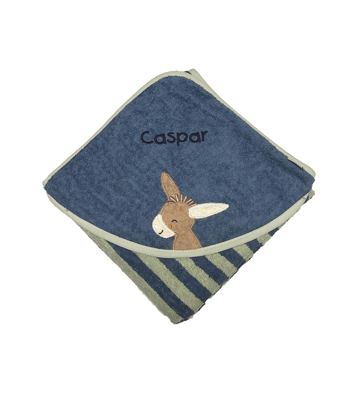 Personalized Sterntaler Bath Towel 80x80 cm - 100% Cotton with Embroidery (Emmilius Blue) | International Shipping Available - Buy Online on GoSupps.com