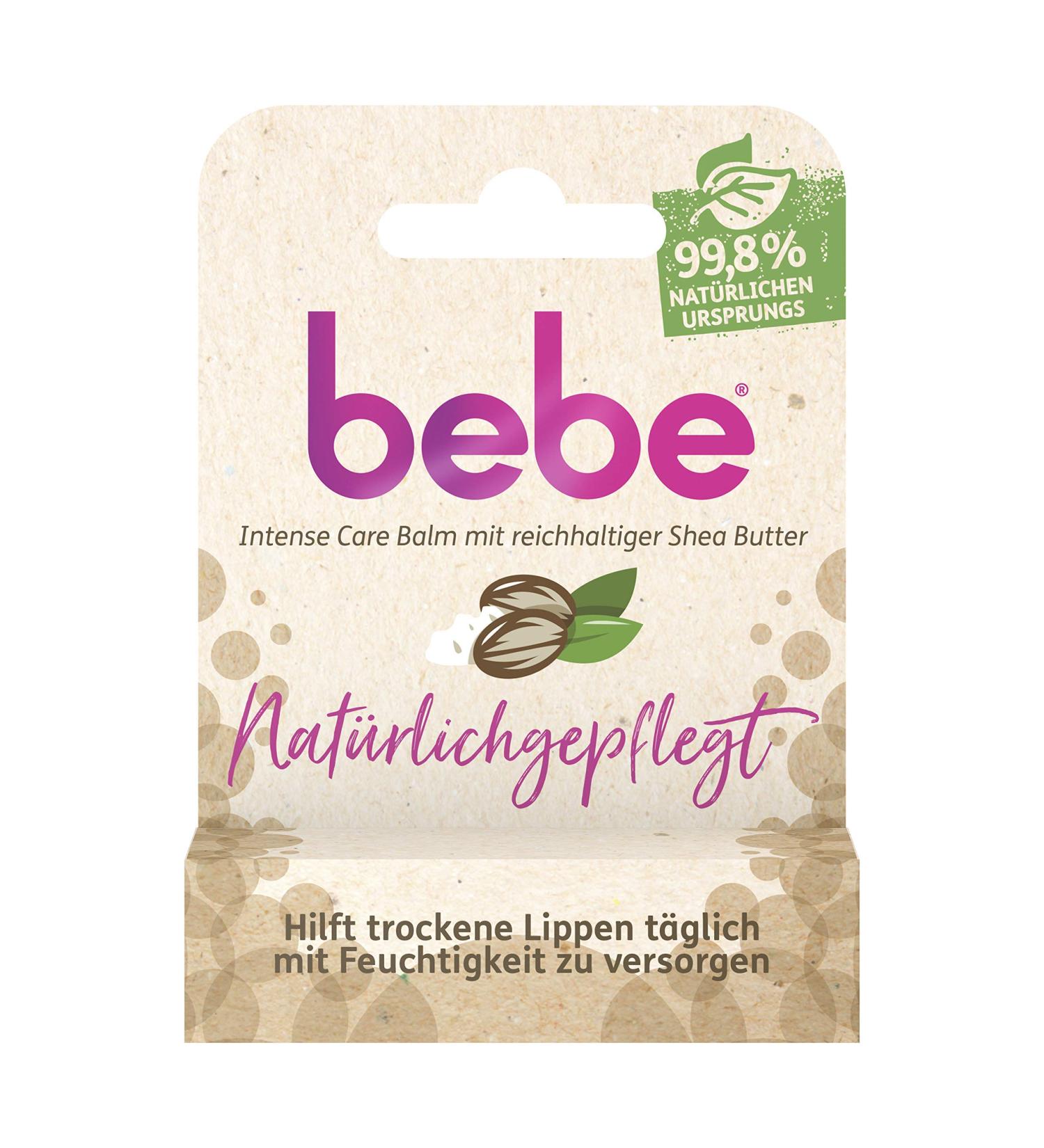 Bebe Naturally Cared For Intense Care Balm - Moisturizing Lip Care Stick 4.9g | Shop Internationally - Buy Online on GoSupps.com