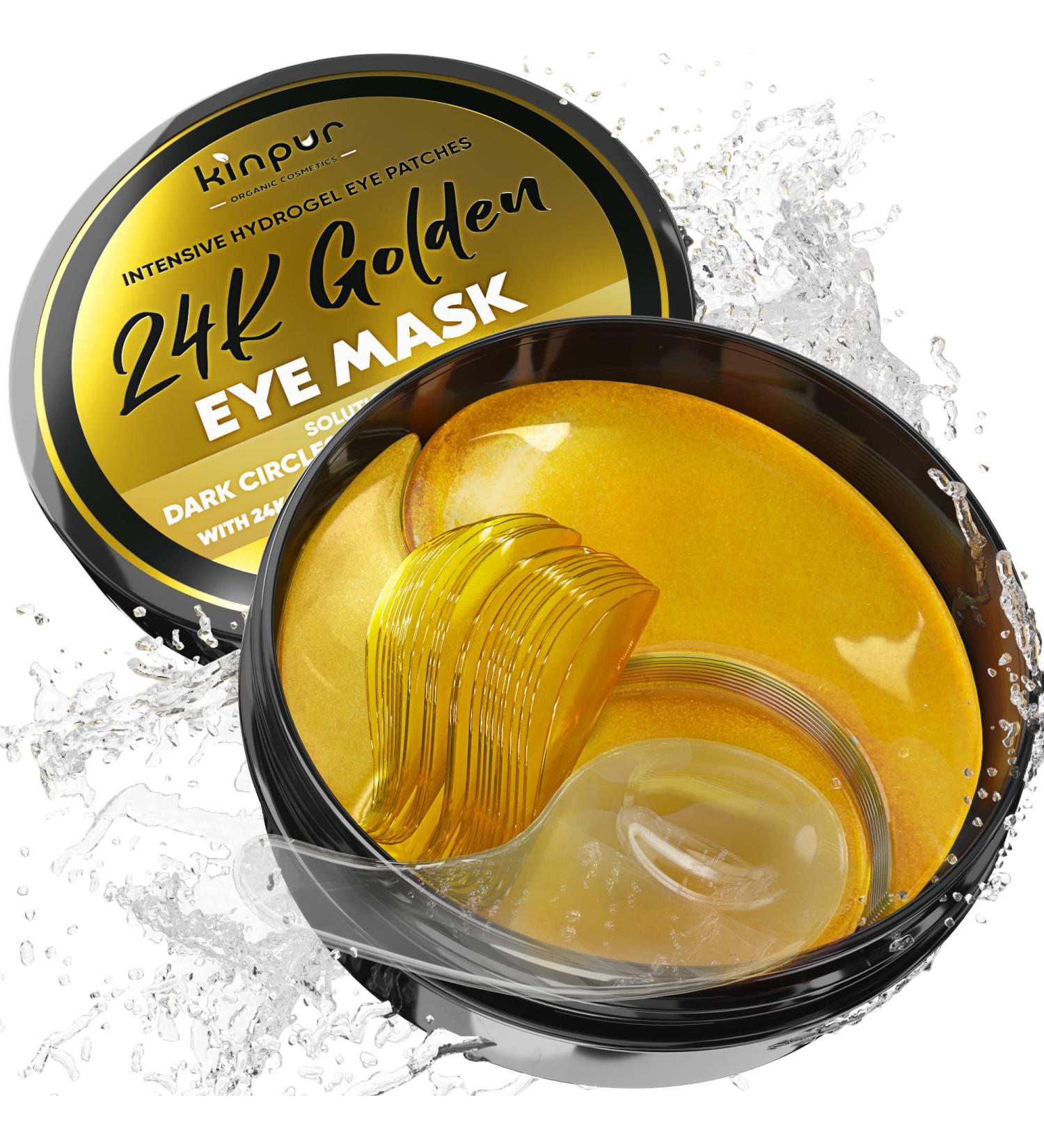 Kinpur 24k Gold Under Eye Patches (60pcs) - Organic Collagen Eye Mask for Puffy Eyes, Dark Circles, and Wrinkles - Vitamin Infused Gel Pads for American Quality Skincare - 30 Pairs - Buy Online on GoSupps.com
