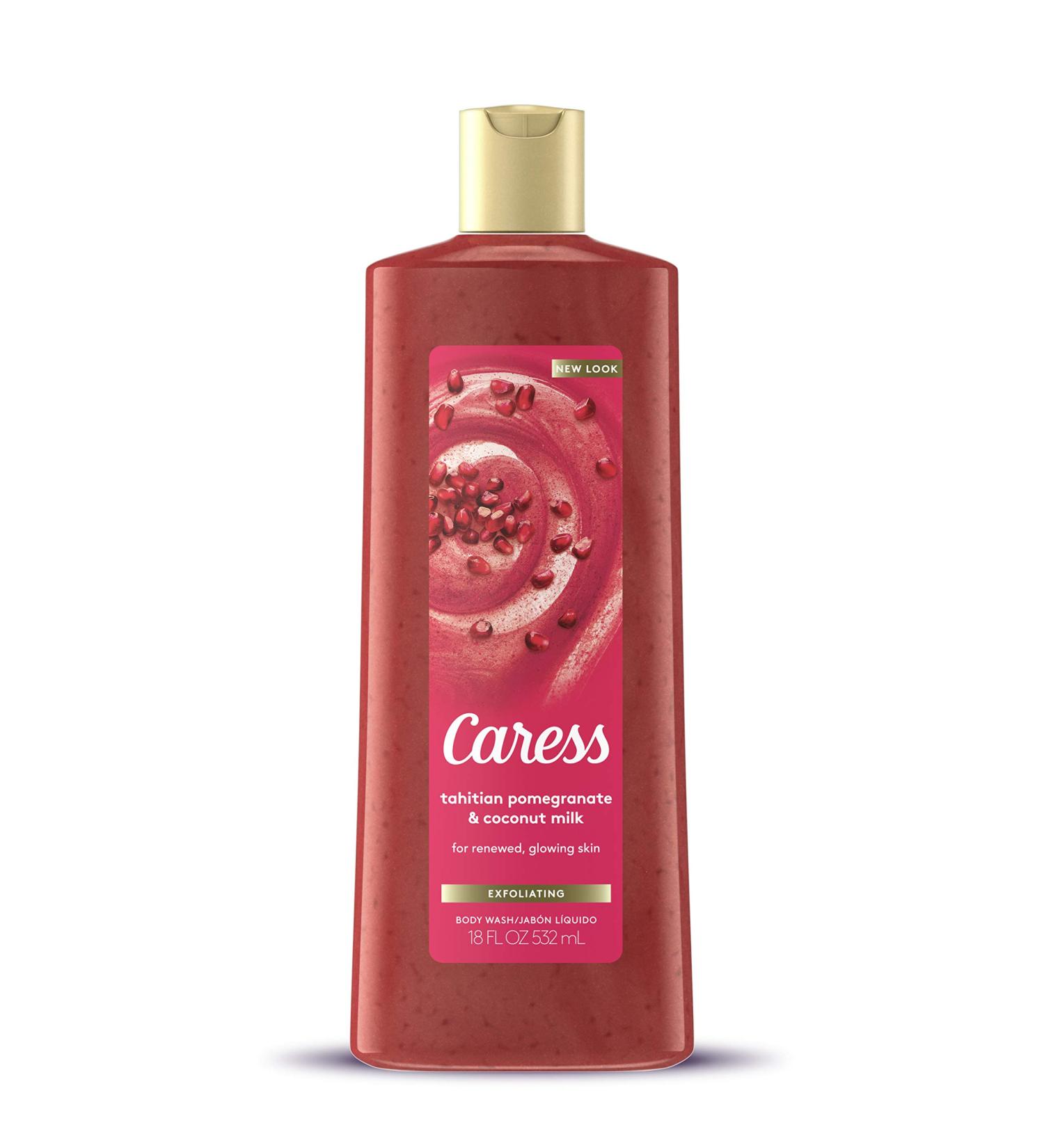 Caress Exfoliating Body Wash - Tahitian Pomegranate & Coconut Milk - 18 Fl Oz - Buy Online on GoSupps.com