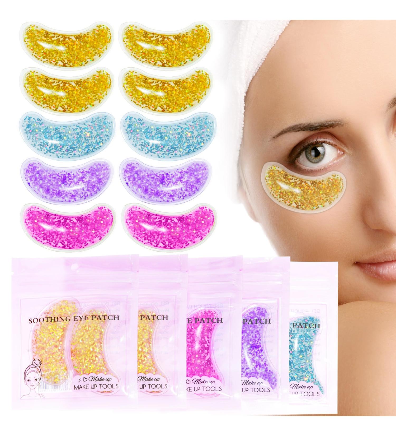 Under Eye Patches for Puffy Eyes - Reusable Ice Gel Eye Pads | Hot Cold Therapy Eye Masks - 10 Pack for Refreshing Relief - Buy Online on GoSupps.com