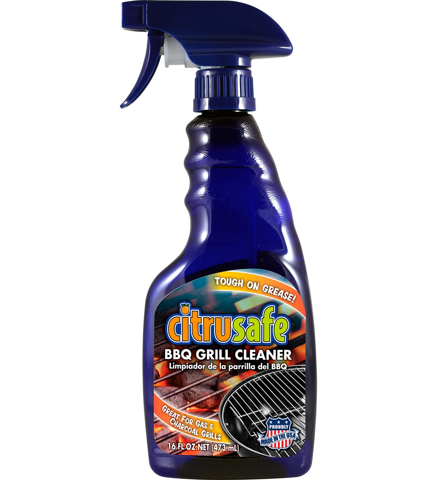 CitruSafe 16 Fl Oz BBQ Grill Cleaner - Cleans Burnt Food and Grease from Grill Grates - Great for Gas and Charcoal Grills