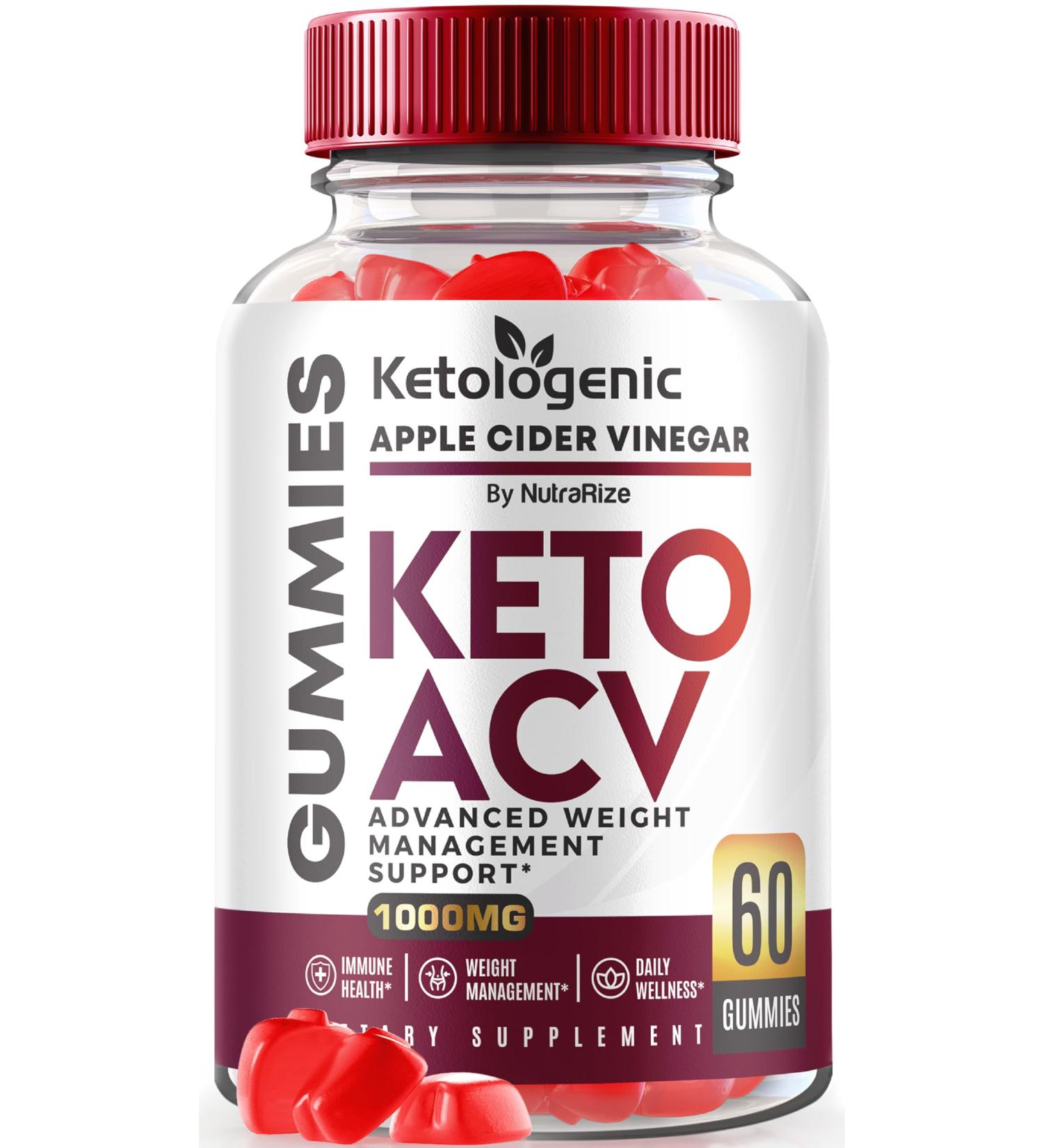 Ketologenic Keto ACV Gummies - Advanced Weight Loss Detox & Apple Cider Vinegar Supplement (60 Gummies) | Shop Internationally - Buy Online on GoSupps.com