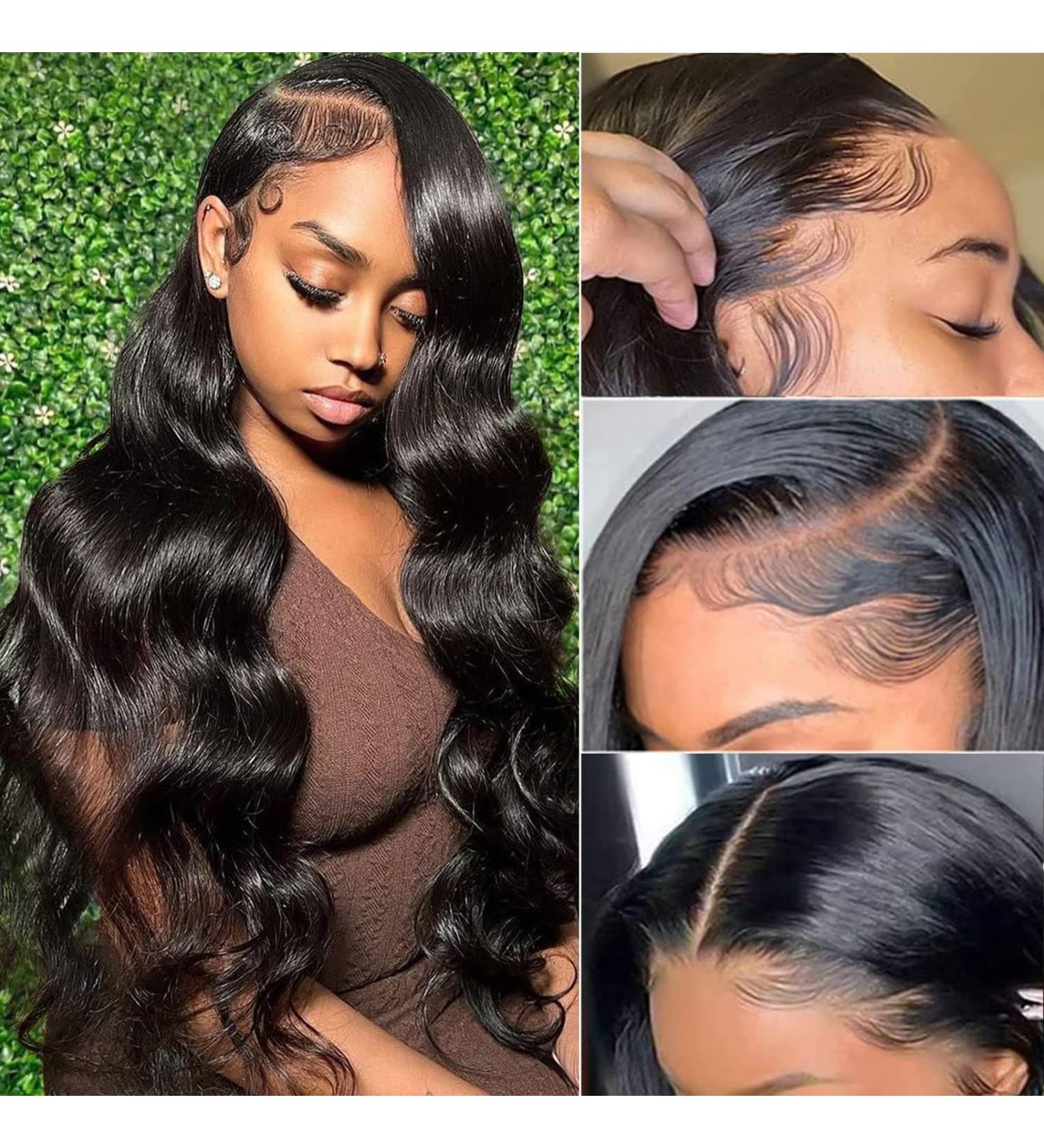 Queen Story 4x4 HD Lace Closure Body Wave Wig 26 | Pre Plucked w/ Baby Hair | 150% Density | Natural Color | Human Hair Lace Front Wig for Black Women - Buy Online on GoSupps.com