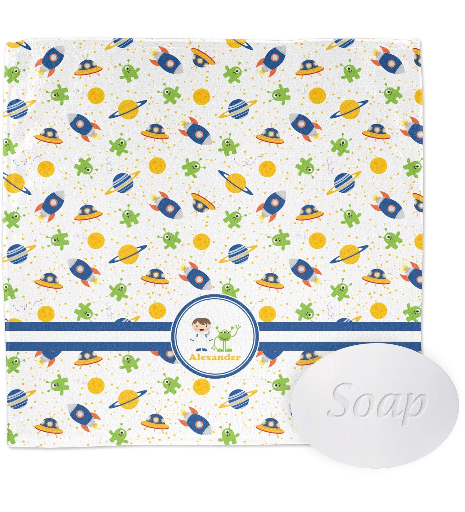 Personalized Boy's Space Themed Washcloth - Custom Washcloths for Kids | YouCustomizeIt - Buy Online on GoSupps.com