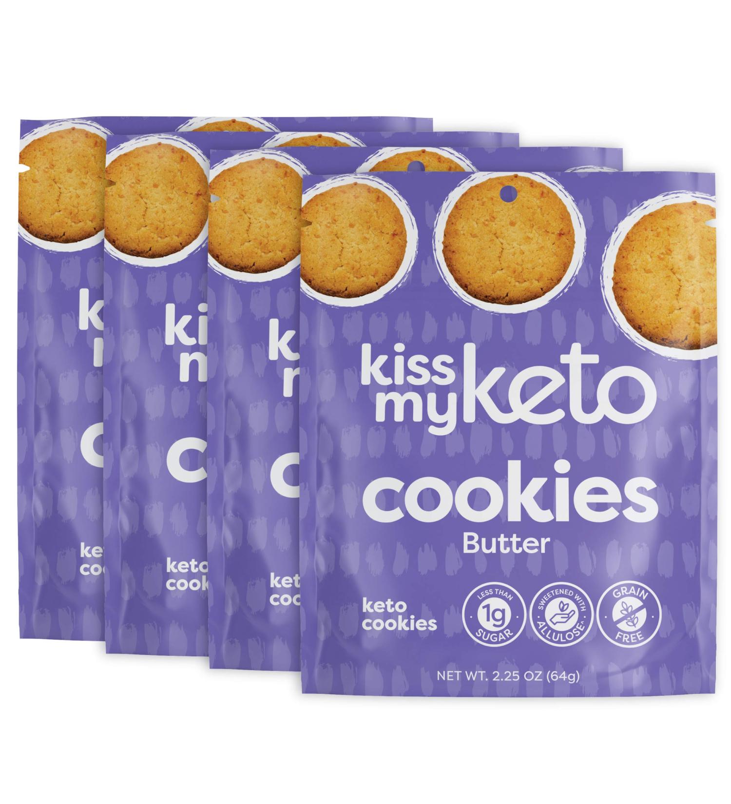Kiss My Keto Butter Cookies - 2.25 oz (64g) | Low Carb Keto Treats - Buy Online on GoSupps.com