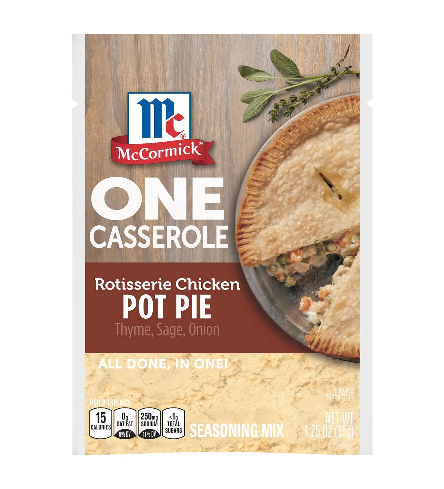 McCormick ONE Rotisserie Chicken Pot Pie Seasoning Mix 1.25oz - Pack of 12 - Buy Online on GoSupps.com