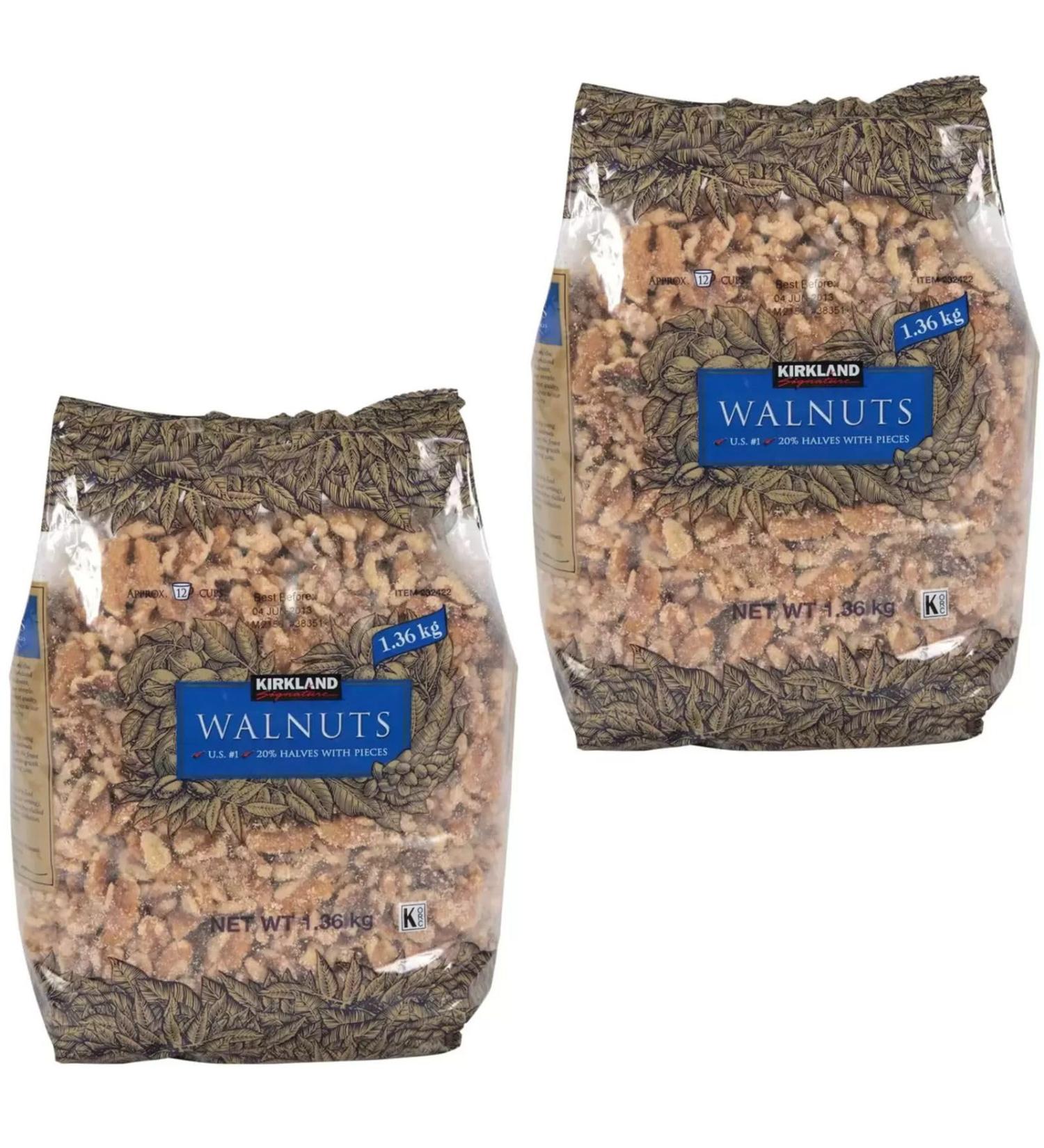 RKBROTHERS Kirkland Signature Walnut Halves & Pieces 1.36kg (Pack of 2) - Buy Online on GoSupps.com