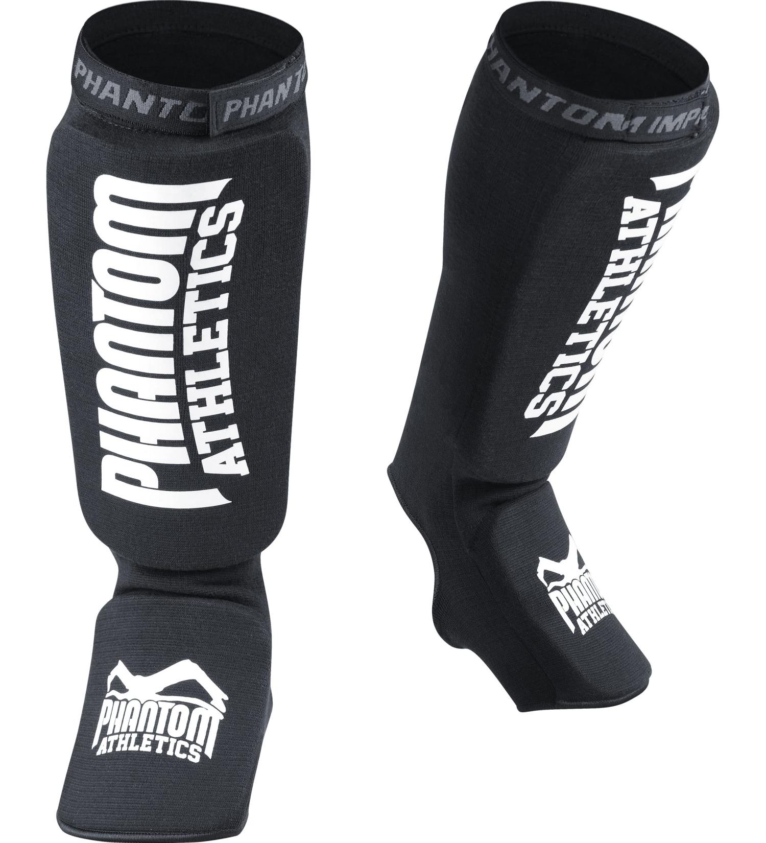 Phantom Athletics Schienbeinschoner - Optimal Protection & Fit for MMA Kickboxing and Muay Thai - Unisex Black/White - Buy Online on GoSupps.com
