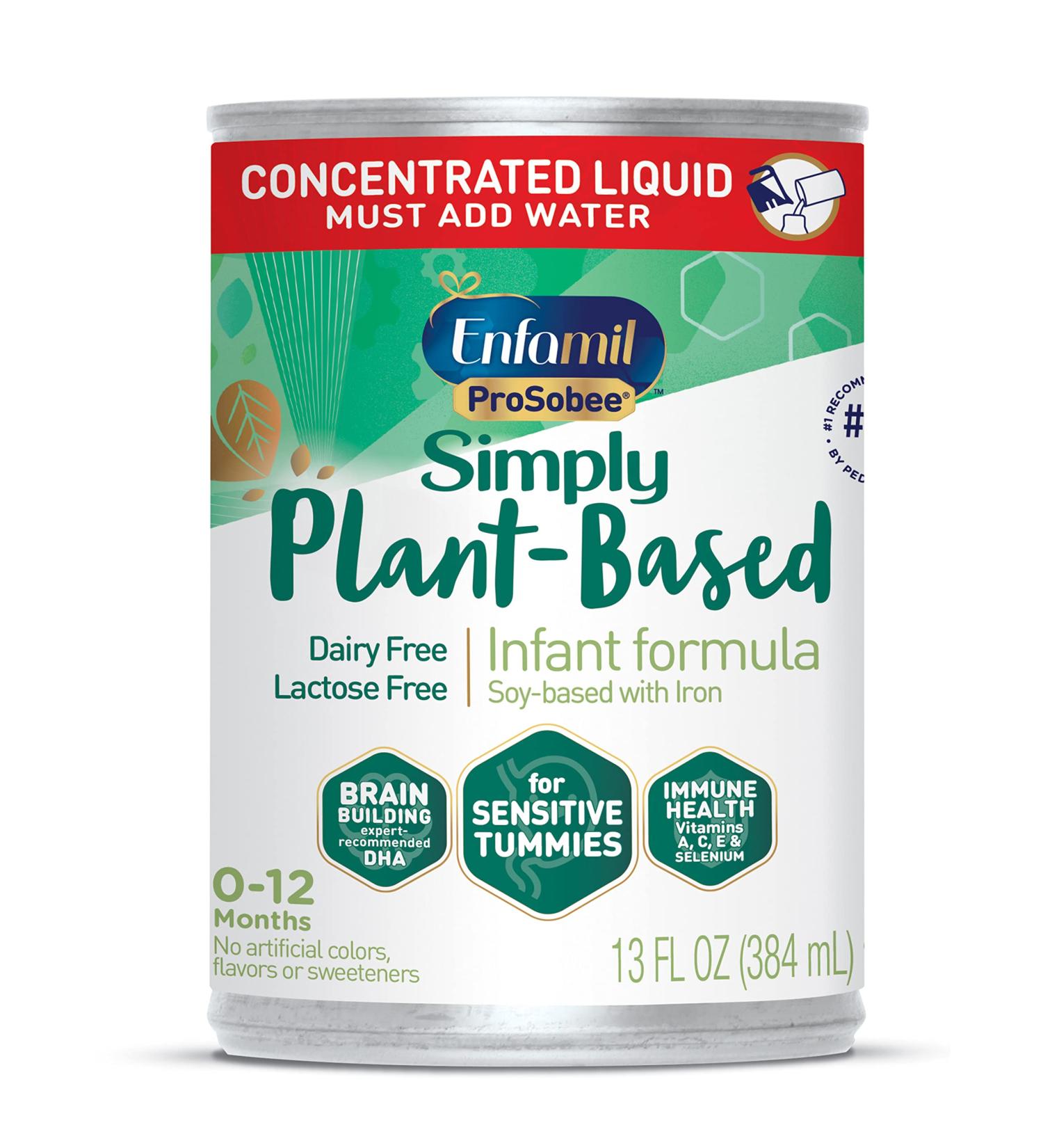 Enfamil ProSobee Plant-Based Baby Formula 13oz Concentrated Liquid Can | Soy-Based & Lactose-Free Formula for Sensitive Tummies - Buy Online on GoSupps.com