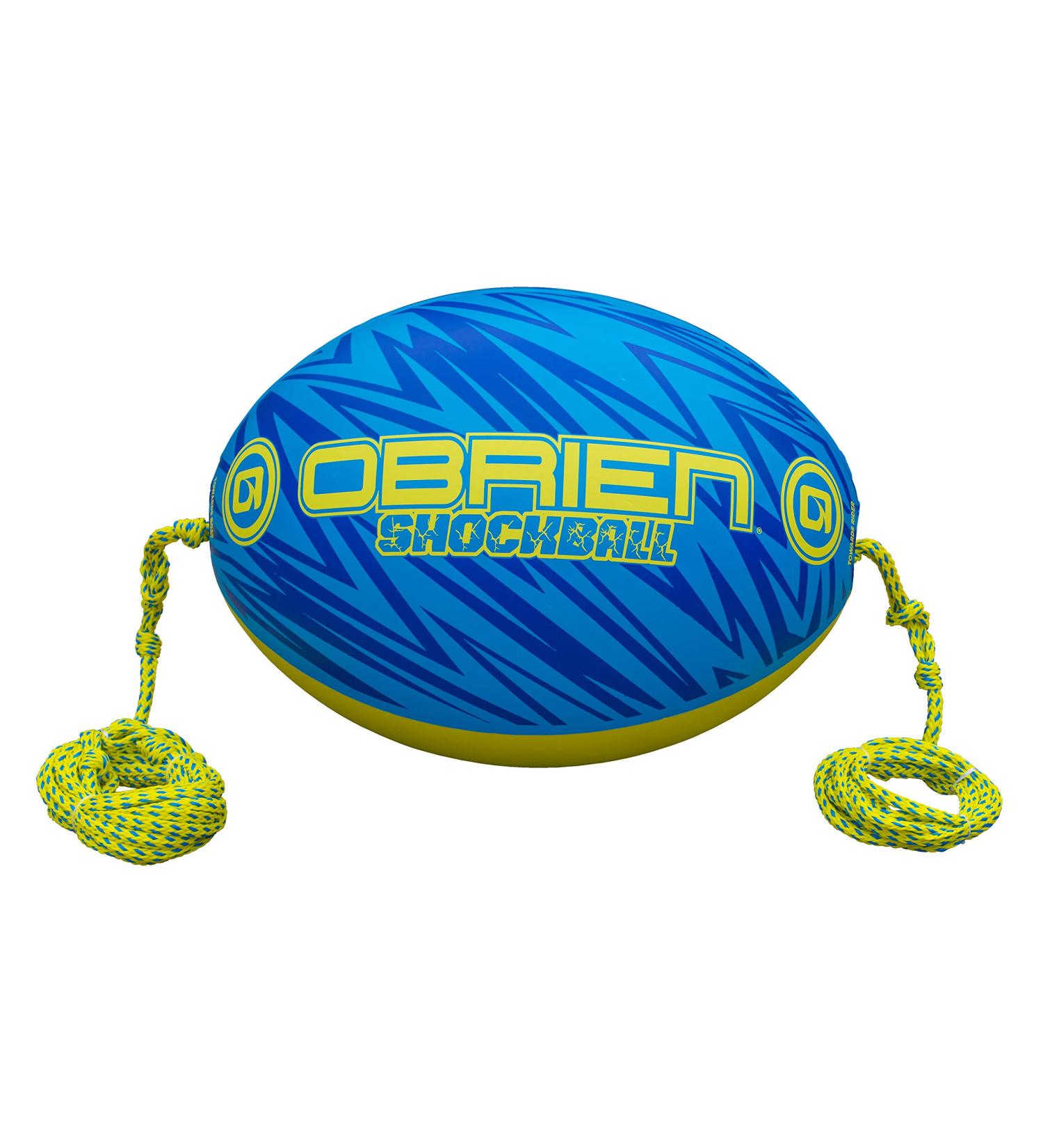 O'Brien Oval Shock Ball and Towable Tube Floats with Rope for Lake or River