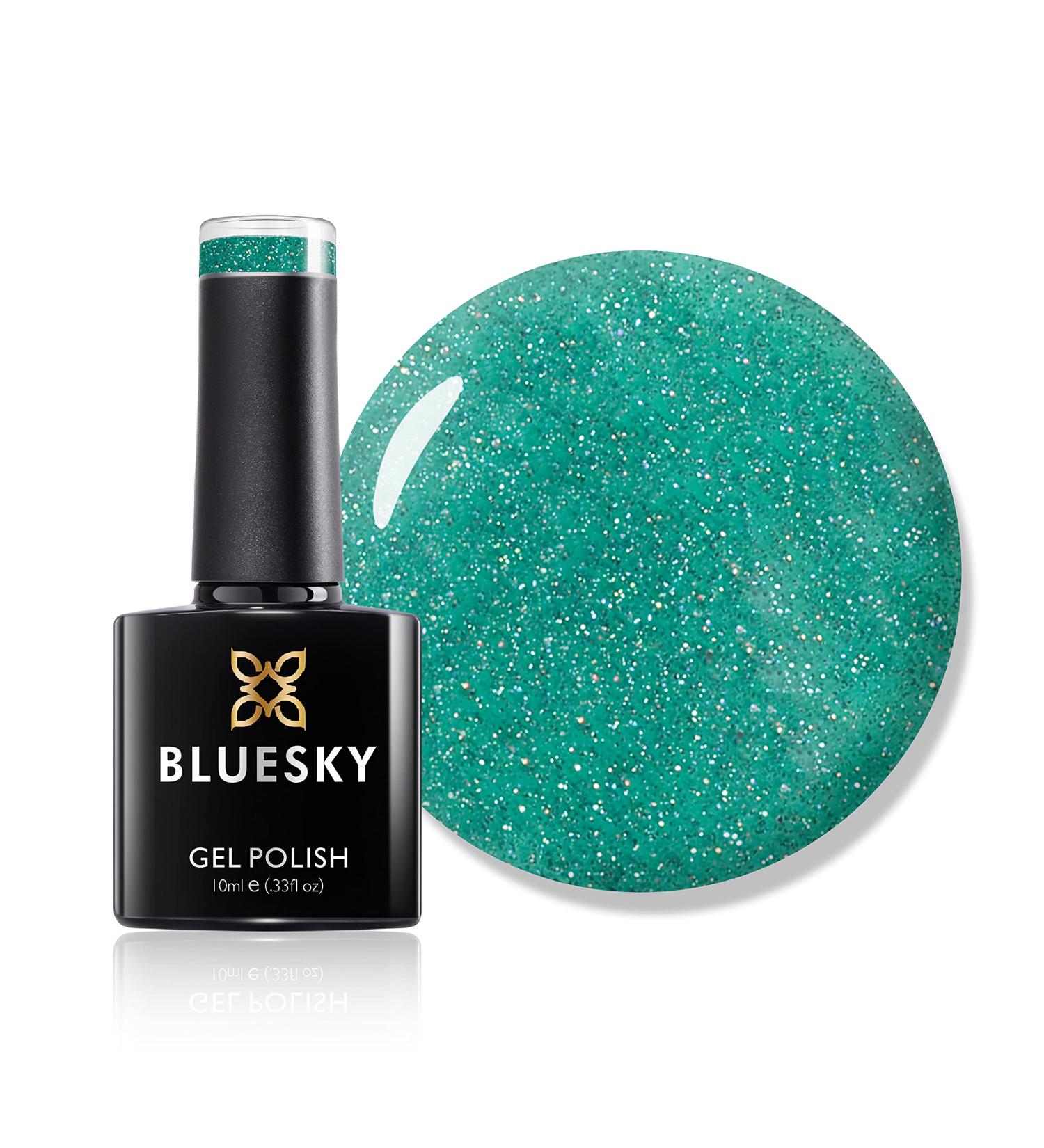 Bluesky Gel Nail Polish Seabed Pch40 Blue Glitter Light Teal 10 ml (Requires Curing Under UV LED Lamp) - Buy Online on GoSupps.com