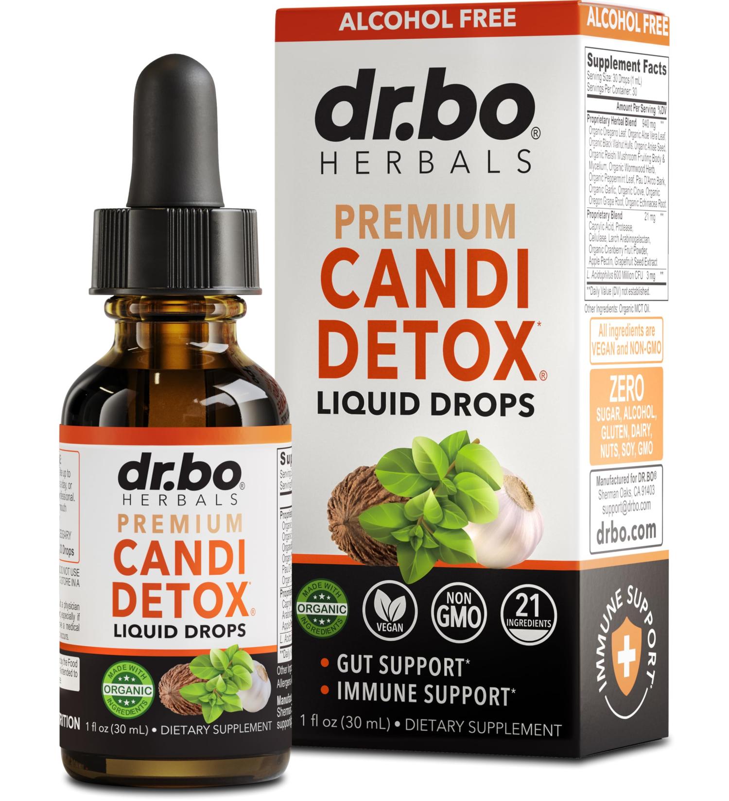 Candida Cleanse Detox for Women & Men - Organic Oregano Oil Drops Caprylic Acid Black Walnut Wormwood Candi Support Supplement Kit - Natural Oral Anti Overgrowth Gut Balance Flora Complex Supplements - Buy Online on GoSupps.com