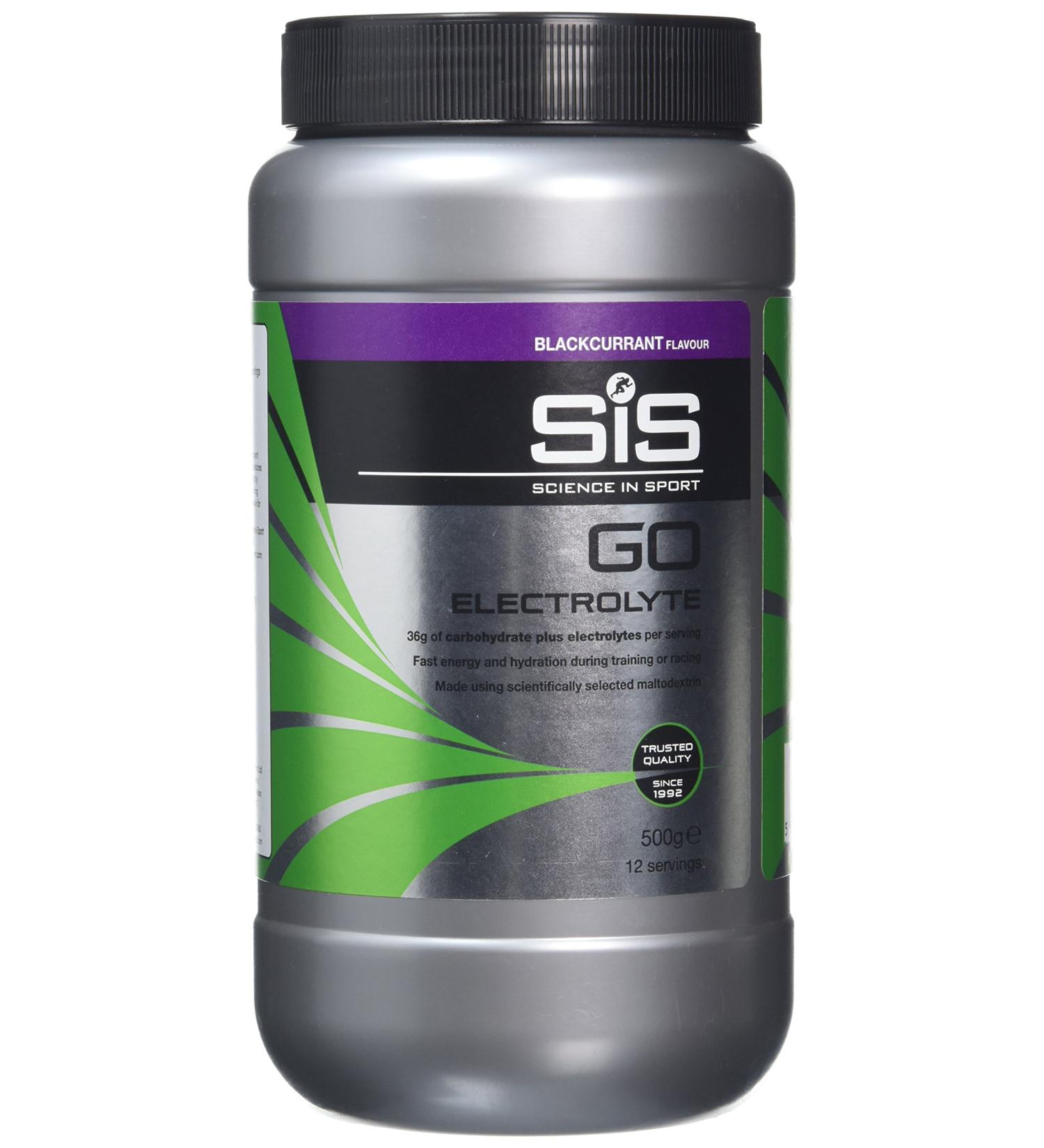 Science In Sport GO Electrolyte Powder Energy Drink - Blackcurrant Flavor, High Carbohydrates and Sodium - 12 Servings (500g) - Buy Online on GoSupps.com
