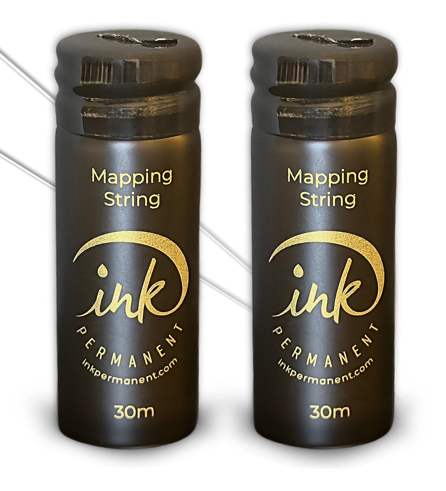Ink Permanent Black Brow Mapping String - 2 x 100 Ft Bottles | Pre-Inked Mapping String for Permanent Makeup and Microblading | Brow Mapping Kit Supplies - Buy Online on GoSupps.com