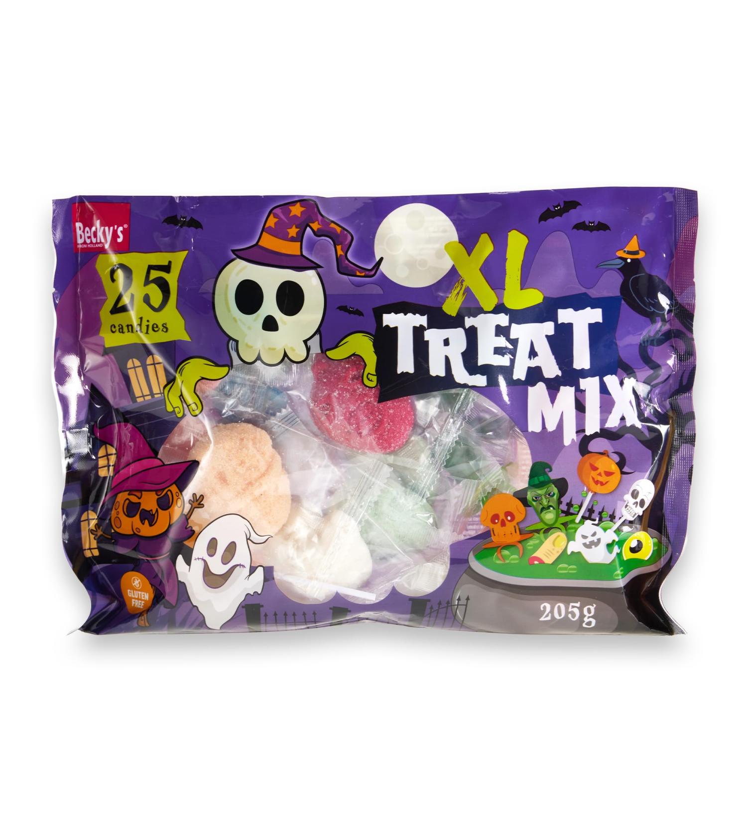 Becky s XL Treat Mix 205g Assortiment de bonbons avec sucettes gummies fruit s et guimauves 25 pi ces emball es individuellement pour f tes Halloween anniversaires d enfants grand format 19 cm x 4.5 cm x 26.8 cm - Buy Online on GoSupps.com