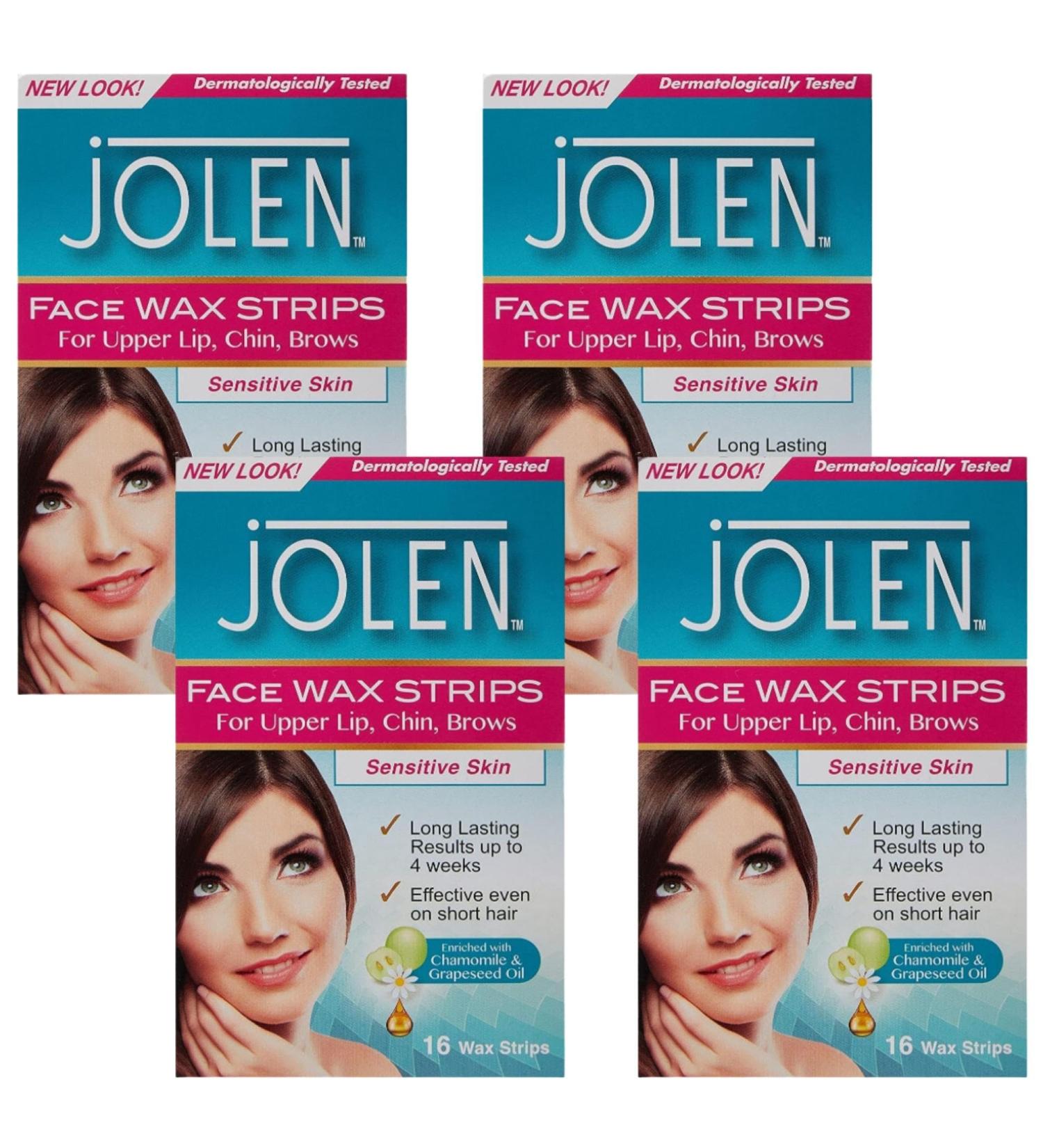 Face Wax Strips For Sensitive Skin 4 Pack Hair Removal Strips For Lips Chin & Eyebrows (64 Strips) - Buy Online on GoSupps.com