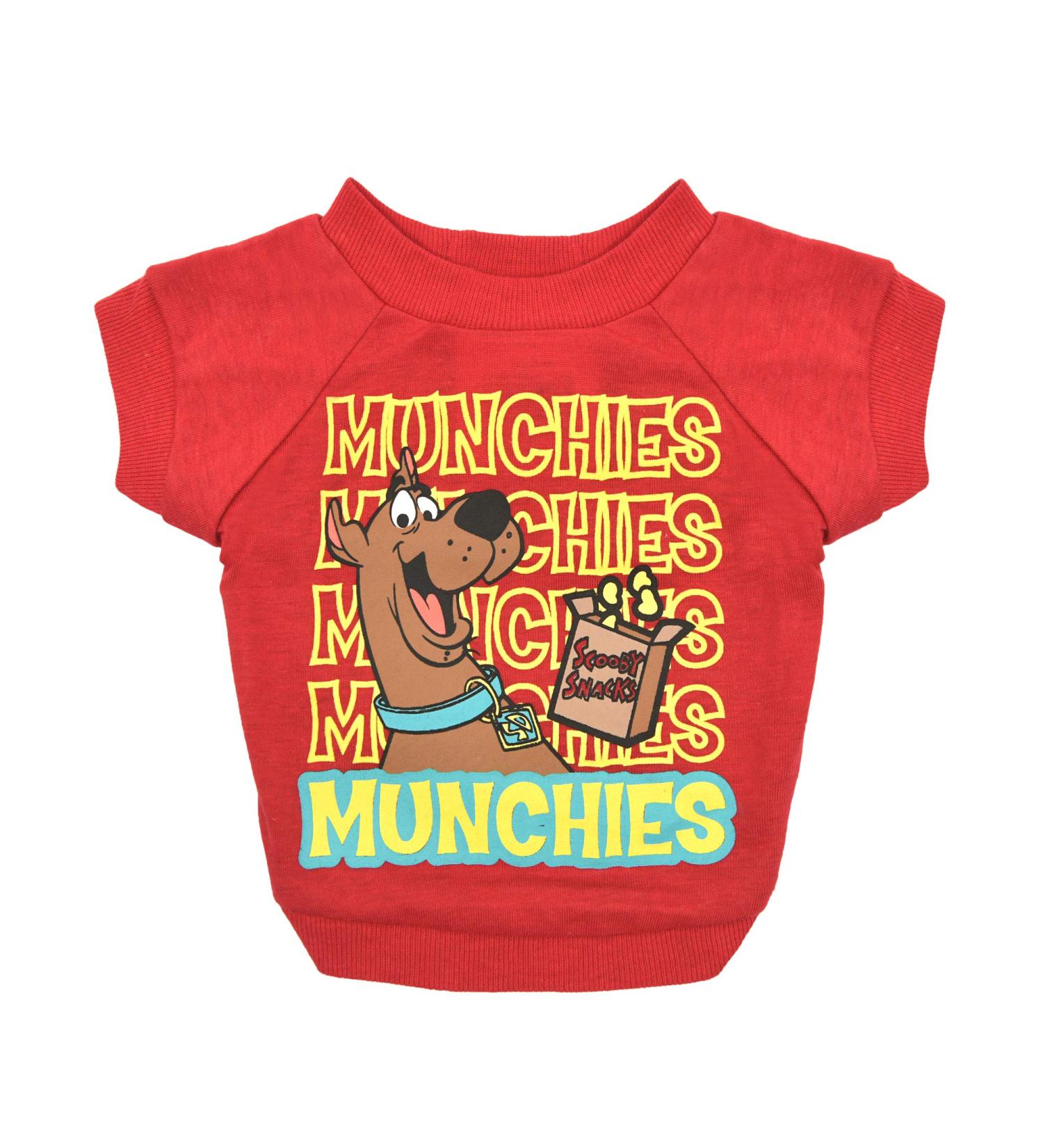 Scooby-Doo Munchies Dog T-Shirt in Red | X-Small Size | Soft & Machine Washable - Buy Online on GoSupps.com