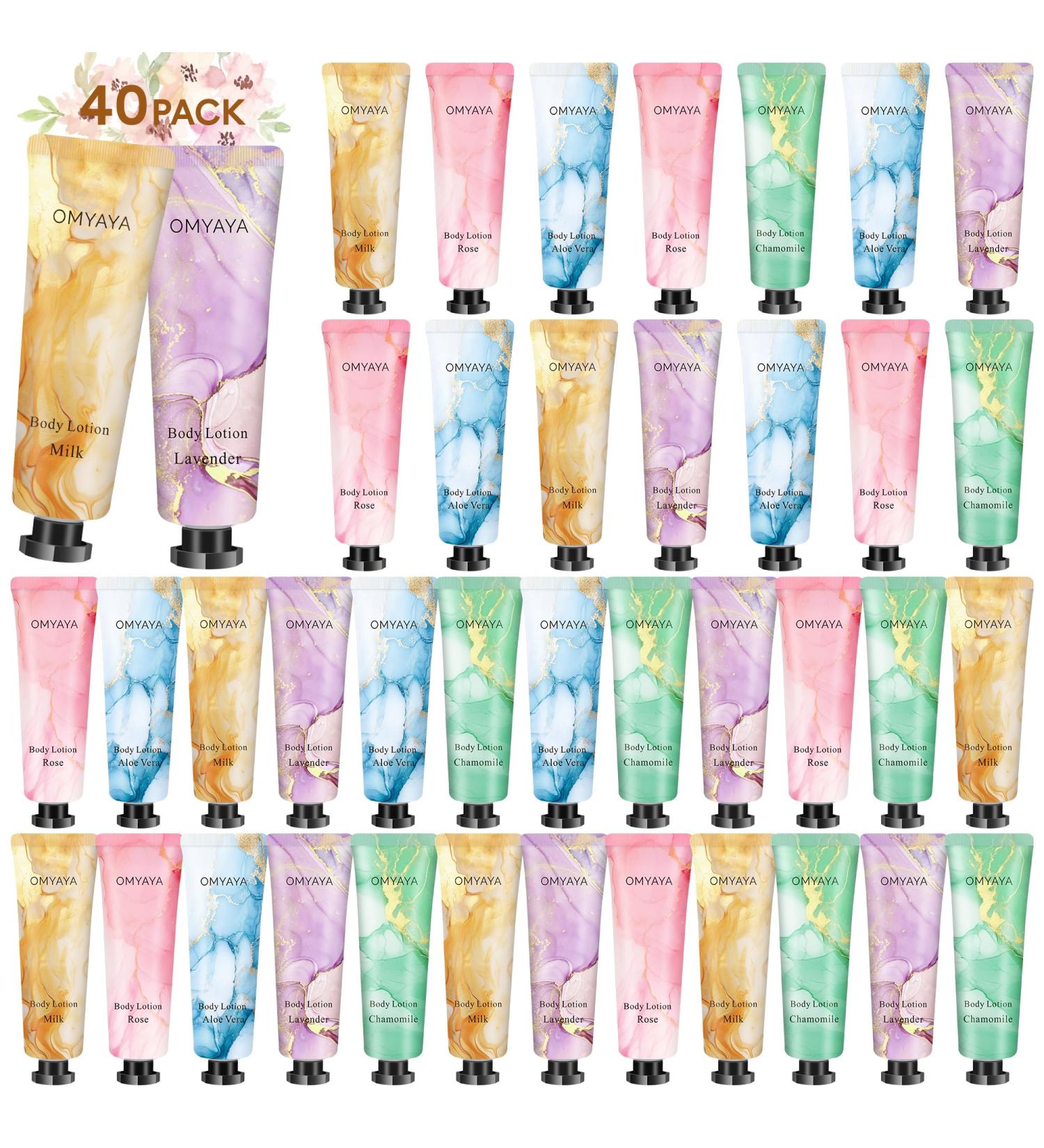 Body Lotion 40 Pack Travel Size Mini Lotion Bulk Gift Set for Women Moisturizing Lotions 20ml*40 Birthday Holiday Gifts Christmas Stocking Stuffers - Buy Online on GoSupps.com
