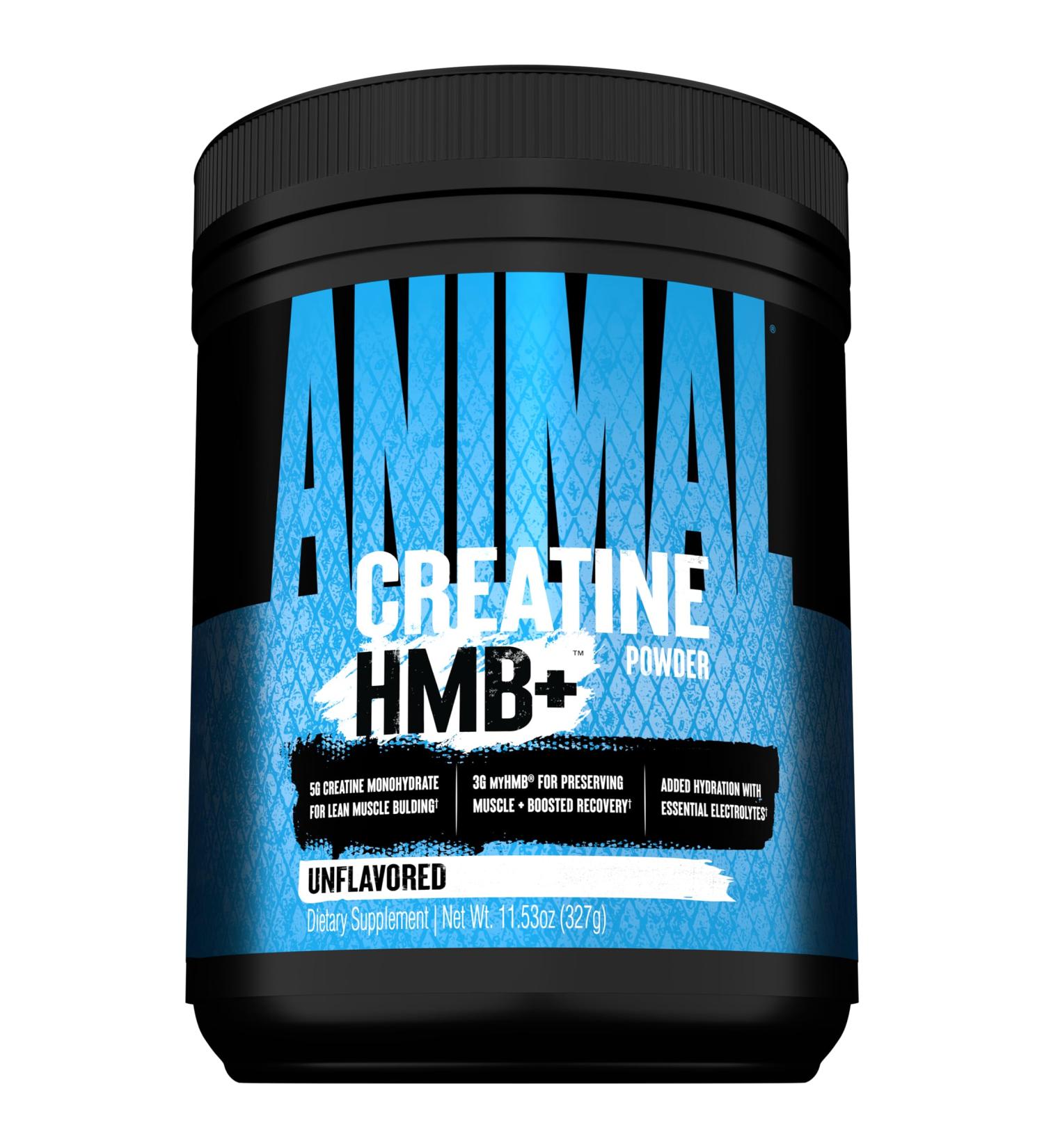 Animal Creatine HMB Powder 3g myHMB + 5g Creatine with Electrolytes for Recovery & Daily Energy Unflavored 30 Servings - Buy Online on GoSupps.com