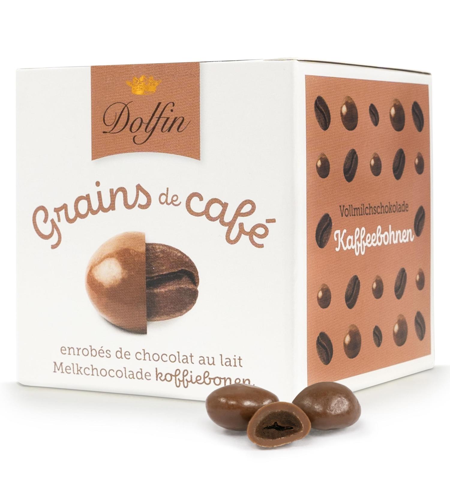 Dolfin Whole Milk Coffee Beans - Premium Chocolate Coated Coffee Balls | Belgian Gifts | 115g - Buy Online on GoSupps.com