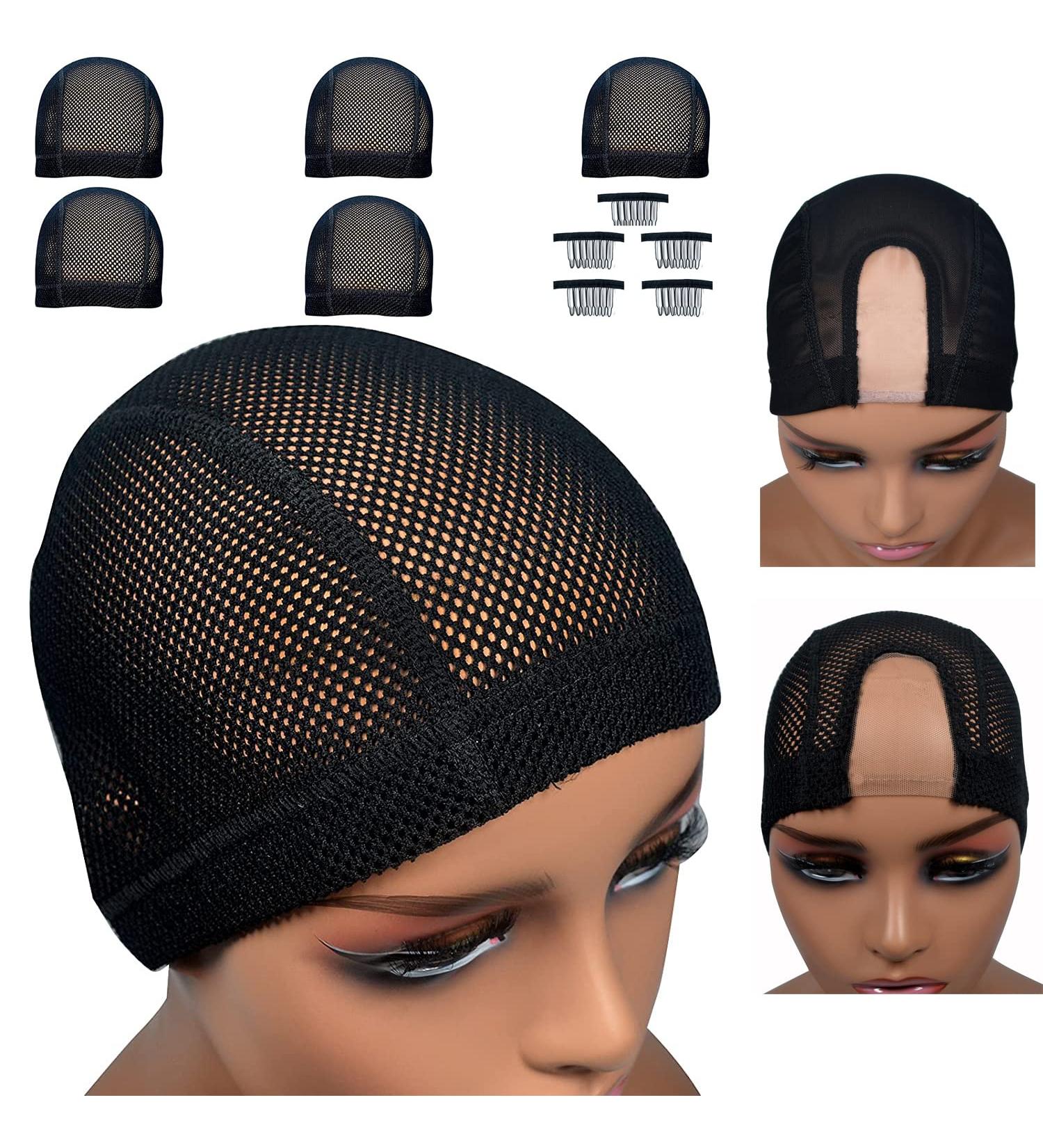 Highshion 5pcs Spandex Mesh Dome Wig Caps - Stretchable, Breathable, and Elastic for Comfortable Wig Making - Big Holes, Dome Caps for Men and Women - Buy Online on GoSupps.com