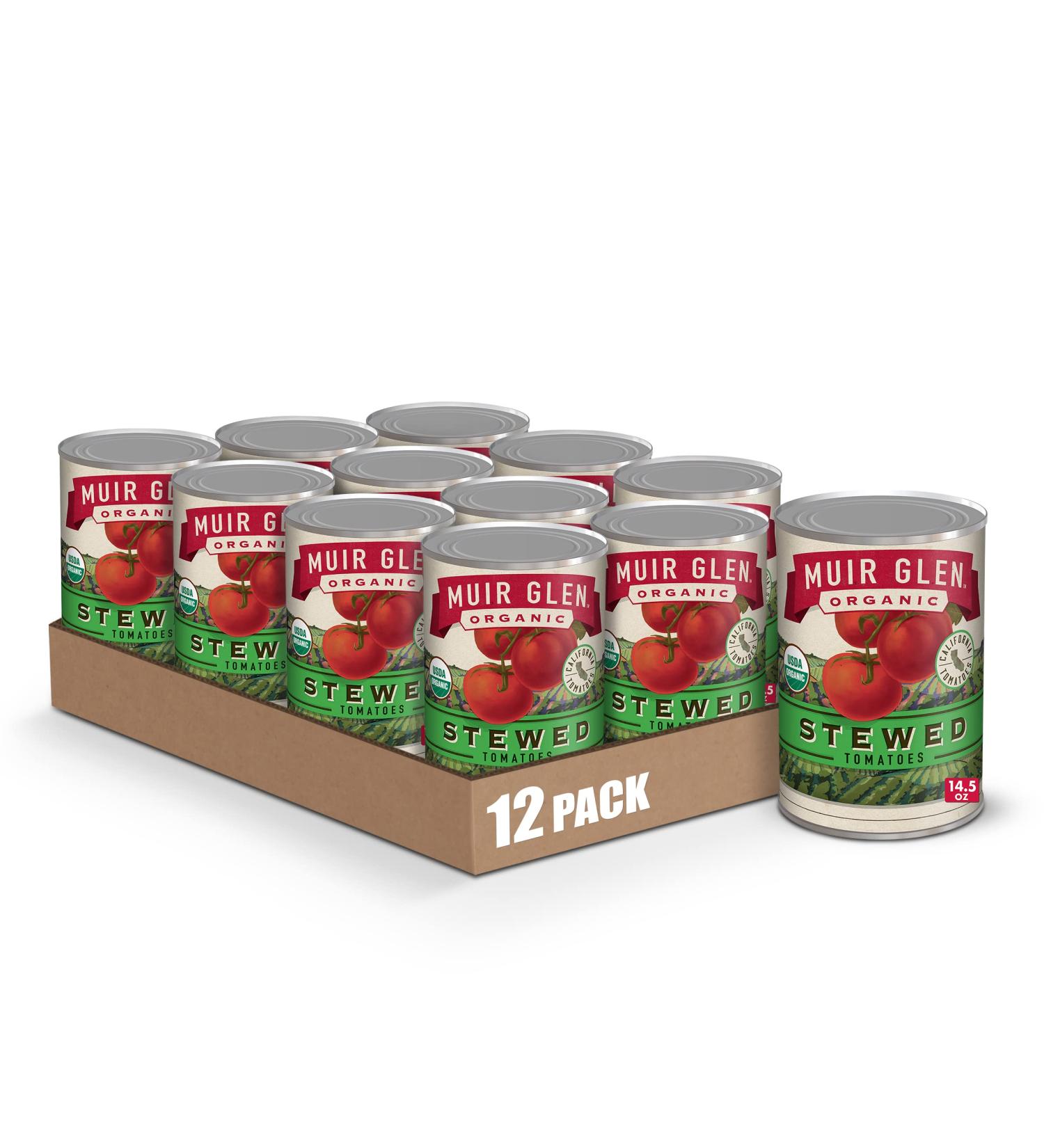 Muir Glen  Organic Stewed Tomatoes  14.5 oz (Pack of 12) Stewed Tomatoes 14.5 Ounce (Pack of 12) - Buy Online on GoSupps.com