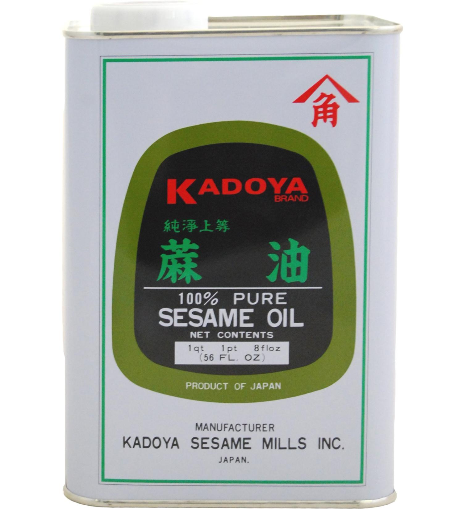 Kadoya Pure Sesame Oil 56-Ounce Cans - Pack of 2 | Premium Quality for Great Flavor | International Shipping Available - Buy Online on GoSupps.com