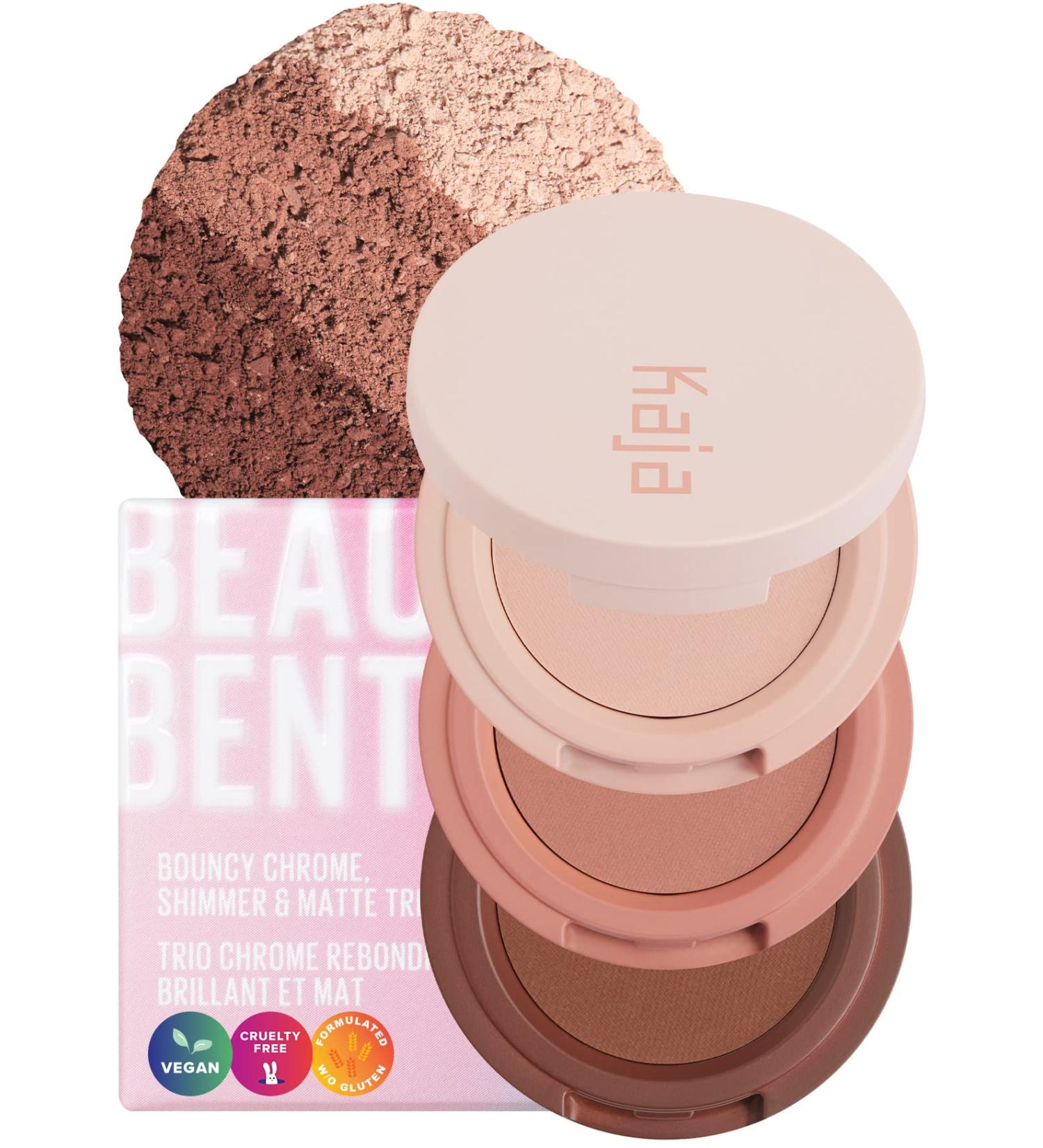 Kaja Beauty Bento Collection - Burnt Sandy Brown Eyeshadow Trio | Travel Size 0.03 Oz | Allure Best of Beauty Award Winner 2019 - Buy Online on GoSupps.com