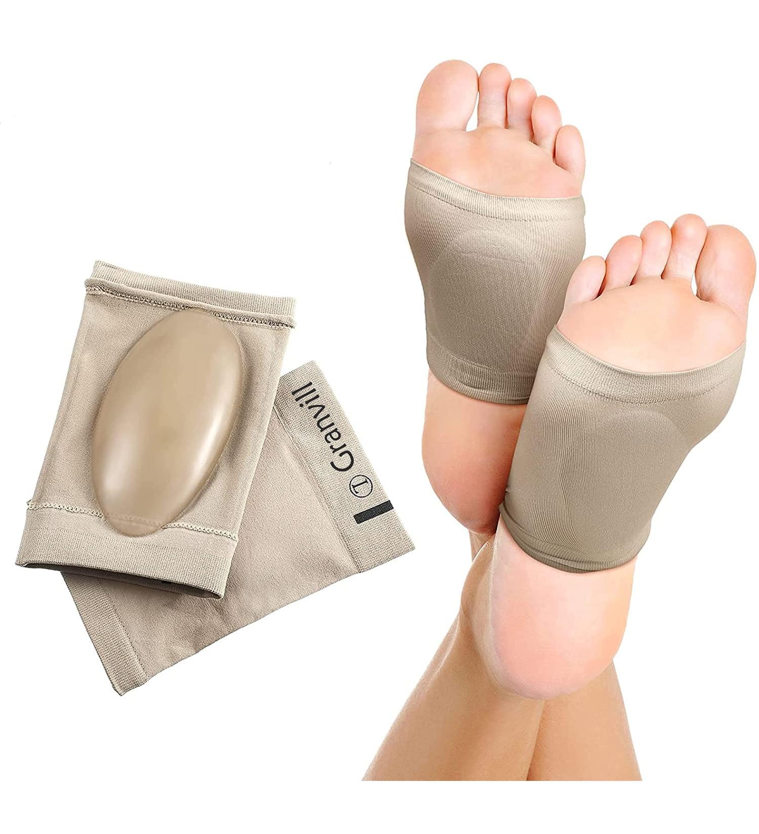 Foot Care Plantar Fasciitis Arch Support Sleeves - Pain Relief & Muscle Relaxation - Soft Neoprene Cushions - Unisex Orthopedic Pads - Free Size (1 Pair - Buy Online on GoSupps.com