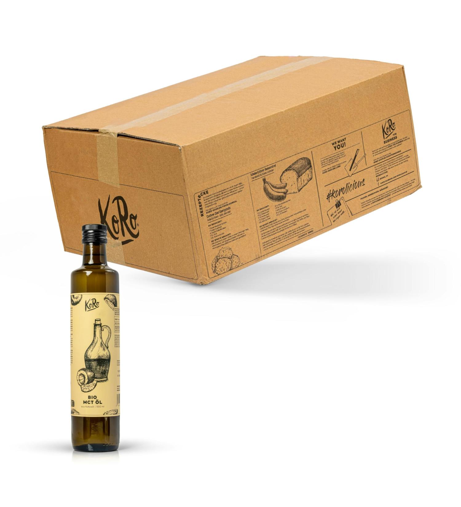  KoRo KoRo - MCT Oil 500 ml - Neutral Flavor - Obtained from Pure Coconut Oil - Organic Quality - Buy Online on GoSupps.com