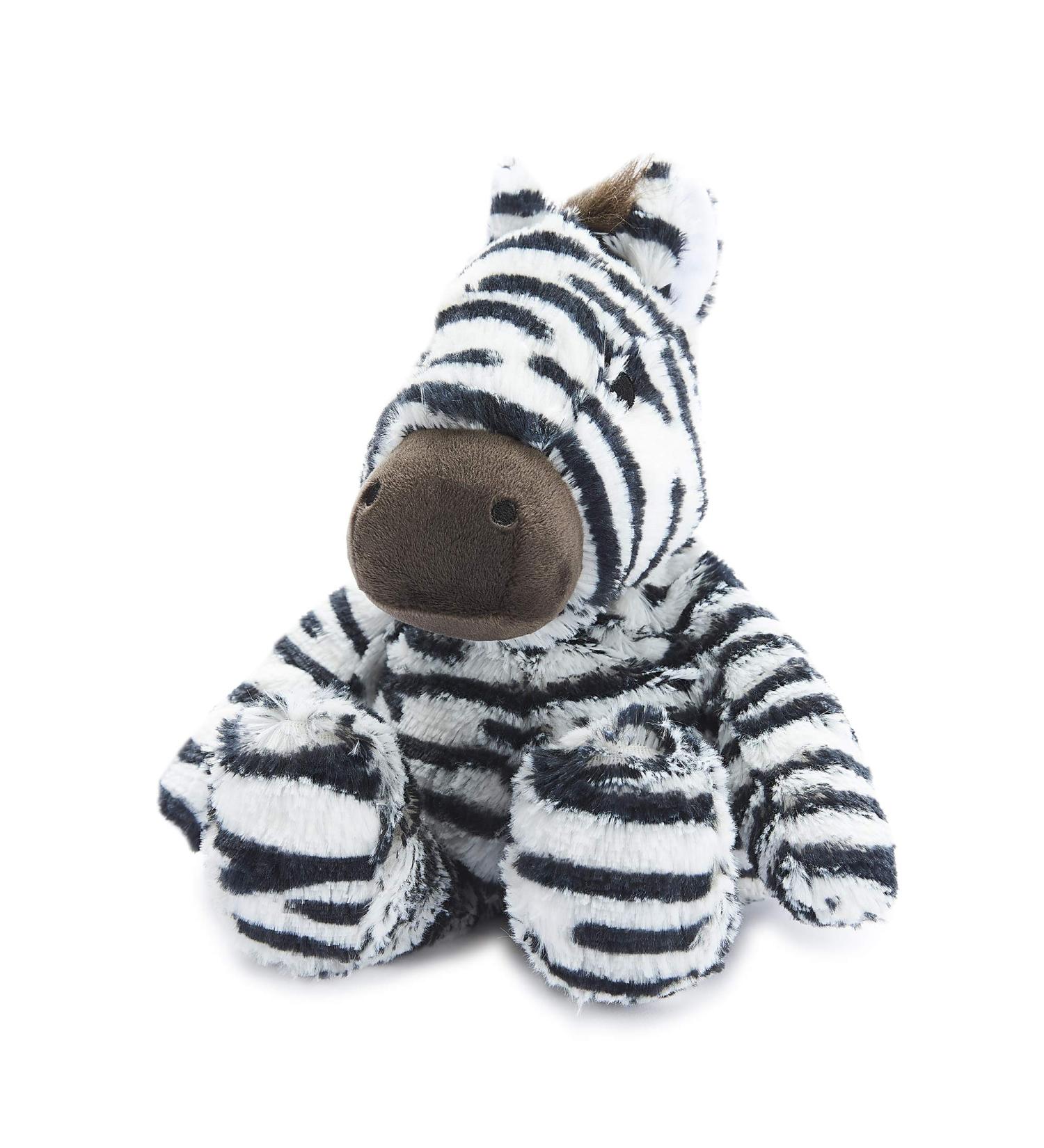 Warmies 33 cm fully heatable plush toy with French lavender zebra pattern black / white medium
