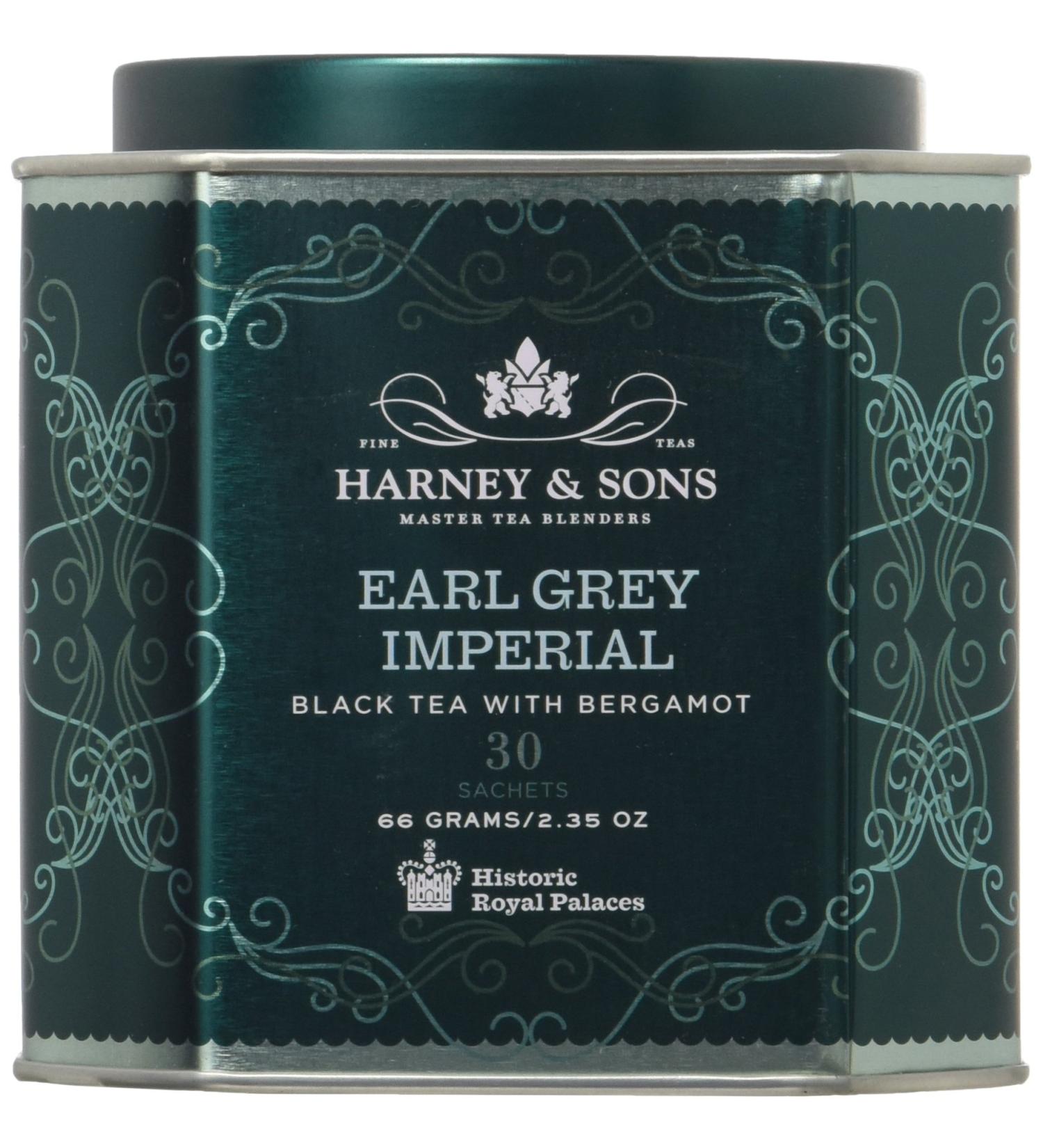 Harney & Sons Earl Grey Imperial Black Tea - 30 Sachets (2.35 oz) | Bergamot Flavor - Buy Online on GoSupps.com