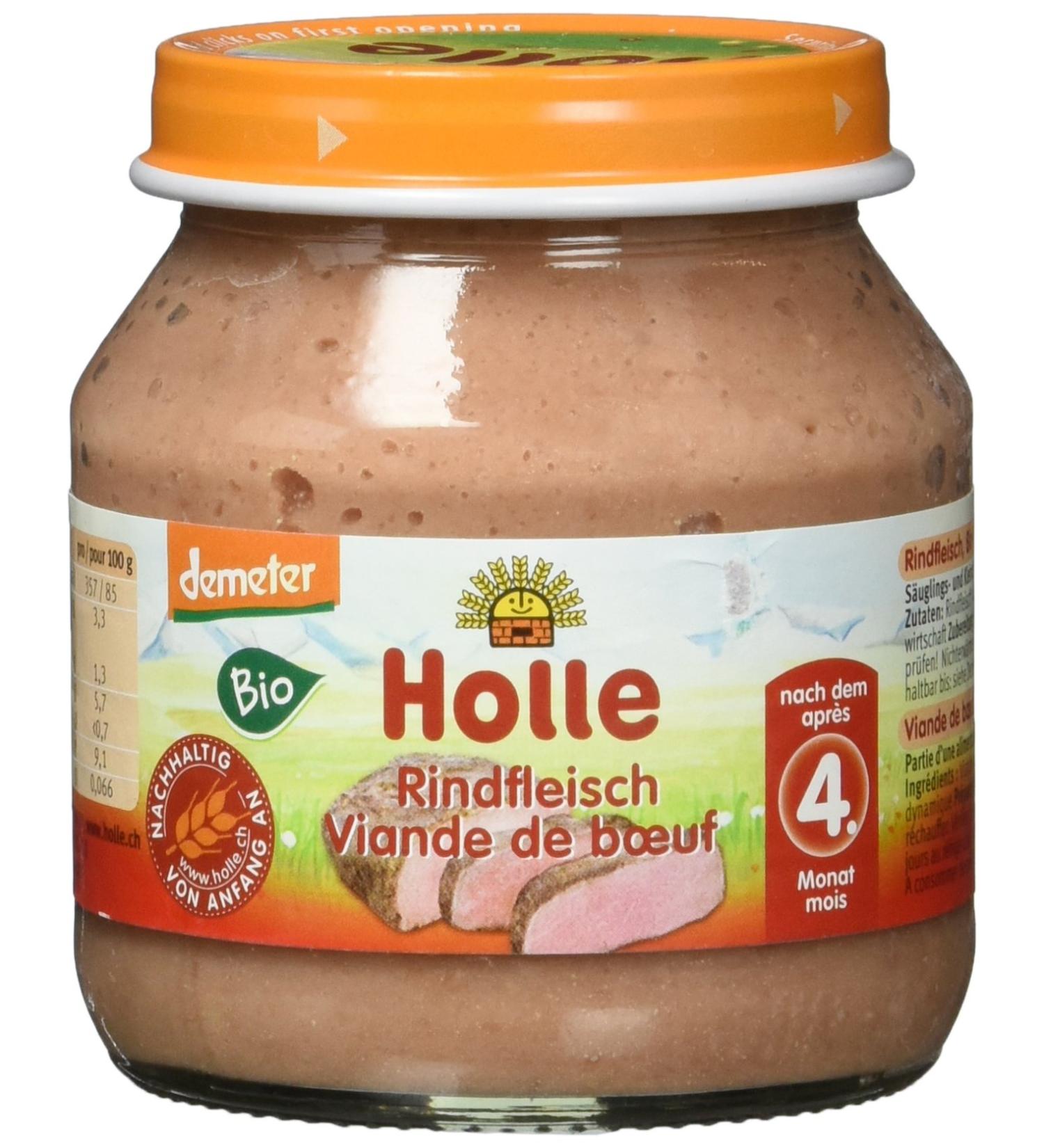 Holle Organic Beef Pack of 6 (750g) - Premium Quality Organic Baby Food | International Shipping Available - Buy Online on GoSupps.com